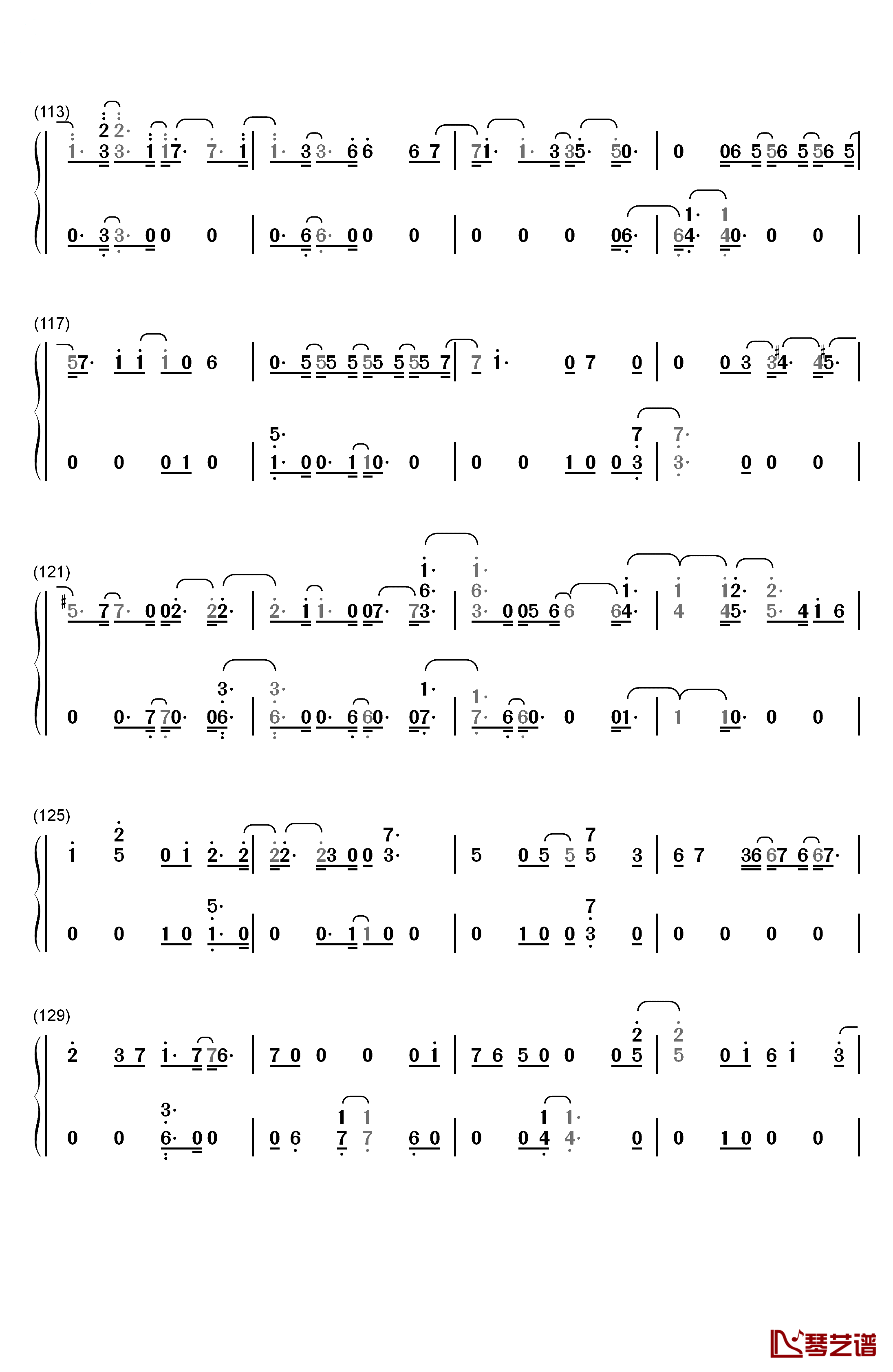 Lonely钢琴简谱-数字双手-Sistar6