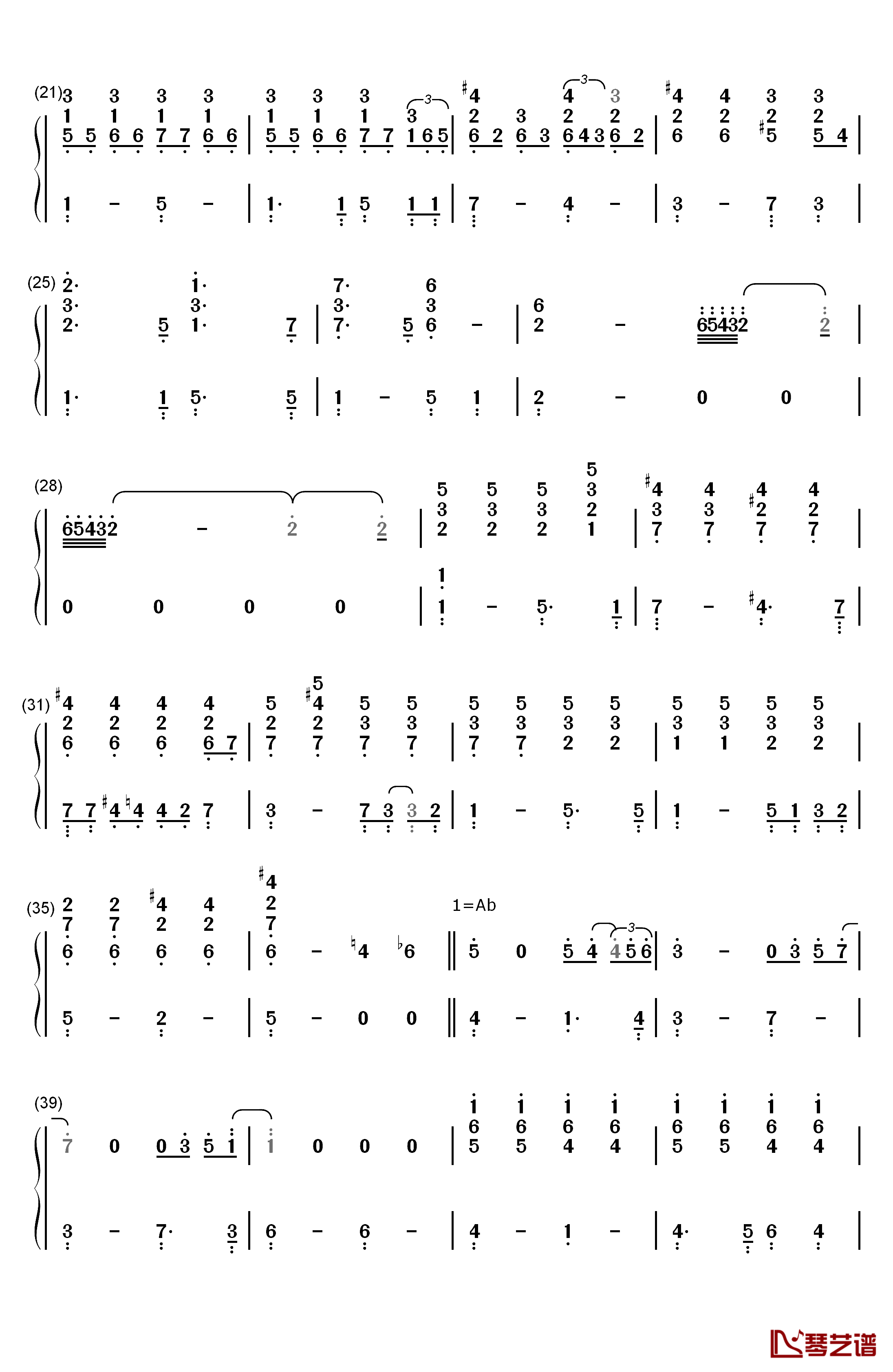 Close to You钢琴伴奏版钢琴简谱-数字双手-卡朋特 The Carpenters2