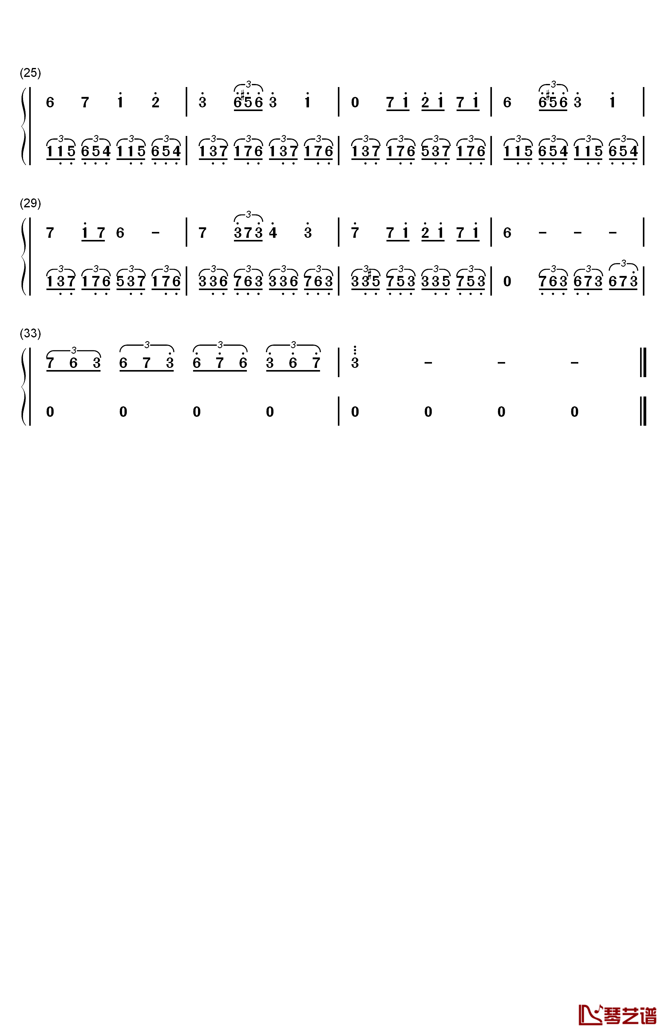 The Beginning钢琴简谱-数字双手-猎豹移动公司2