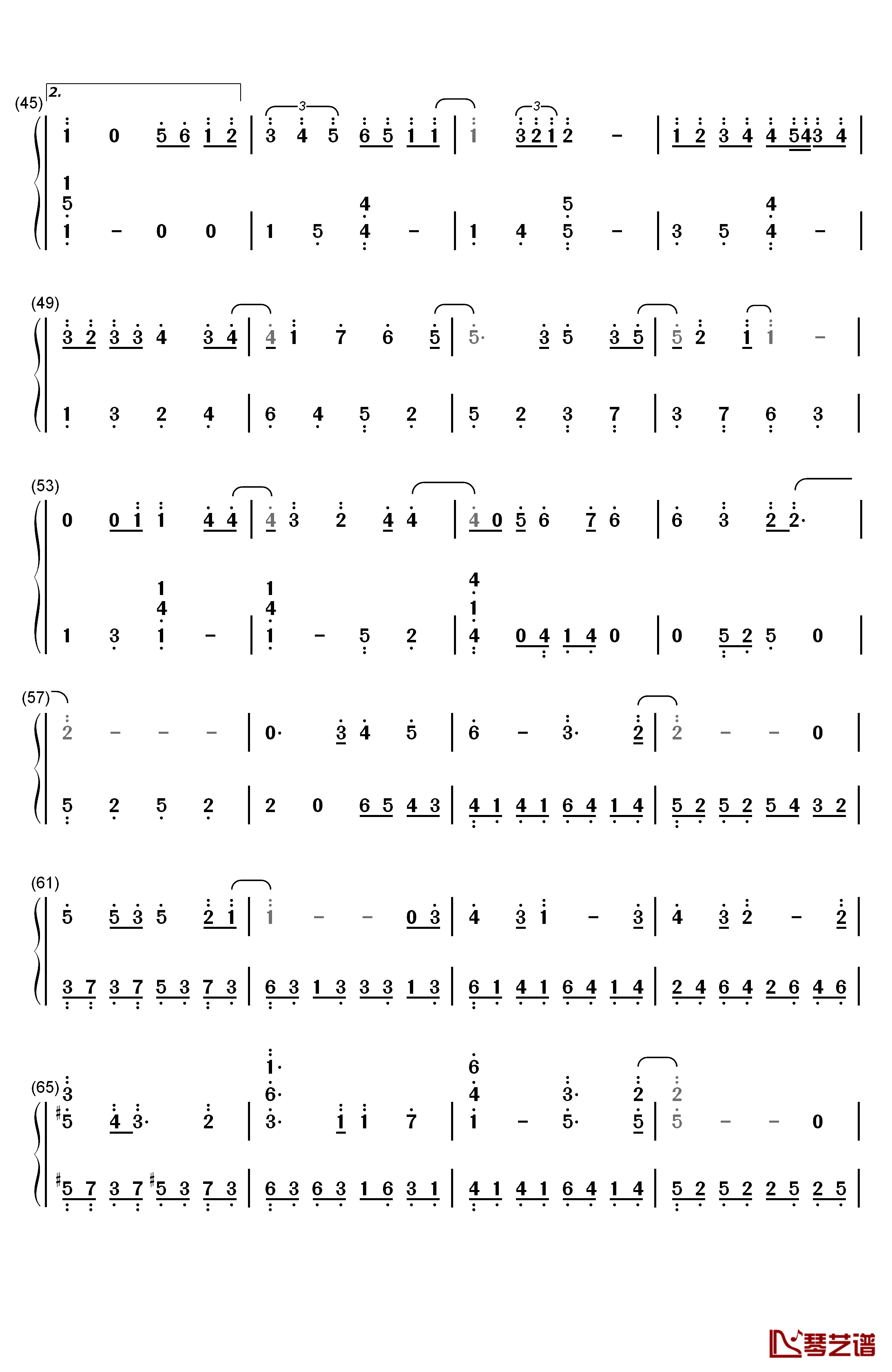 Only Love钢琴简谱-数字双手-Trademark3