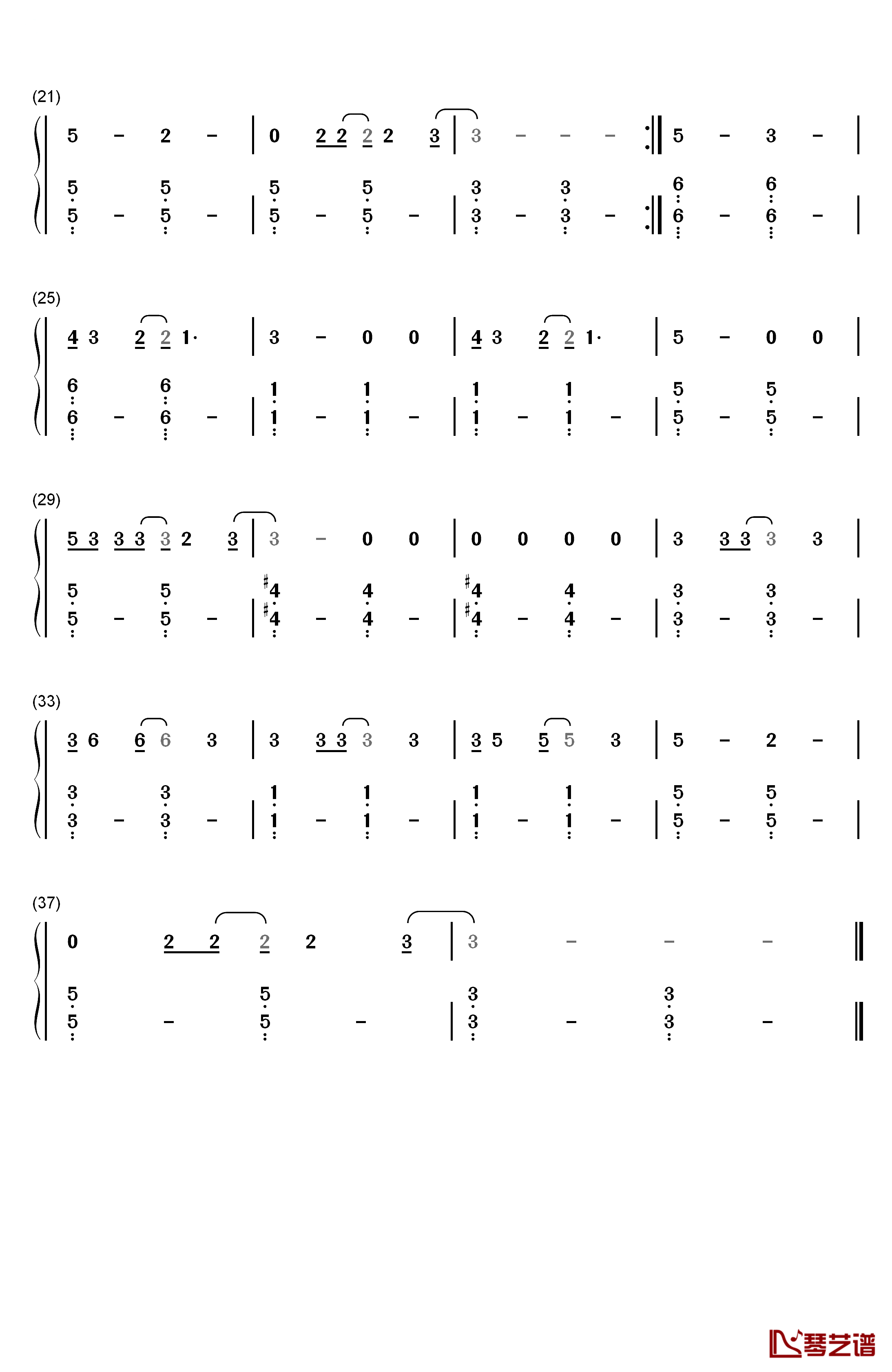 Never Far Away钢琴简谱-数字双手-Goblin2