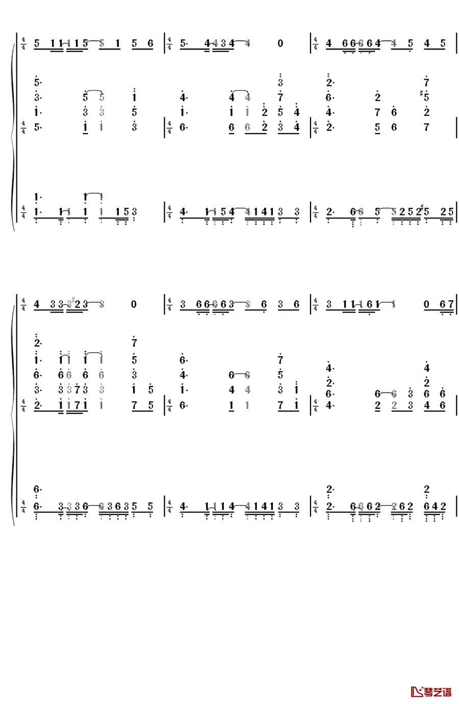 たからもの钢琴简谱-数字双手-石田燿子12