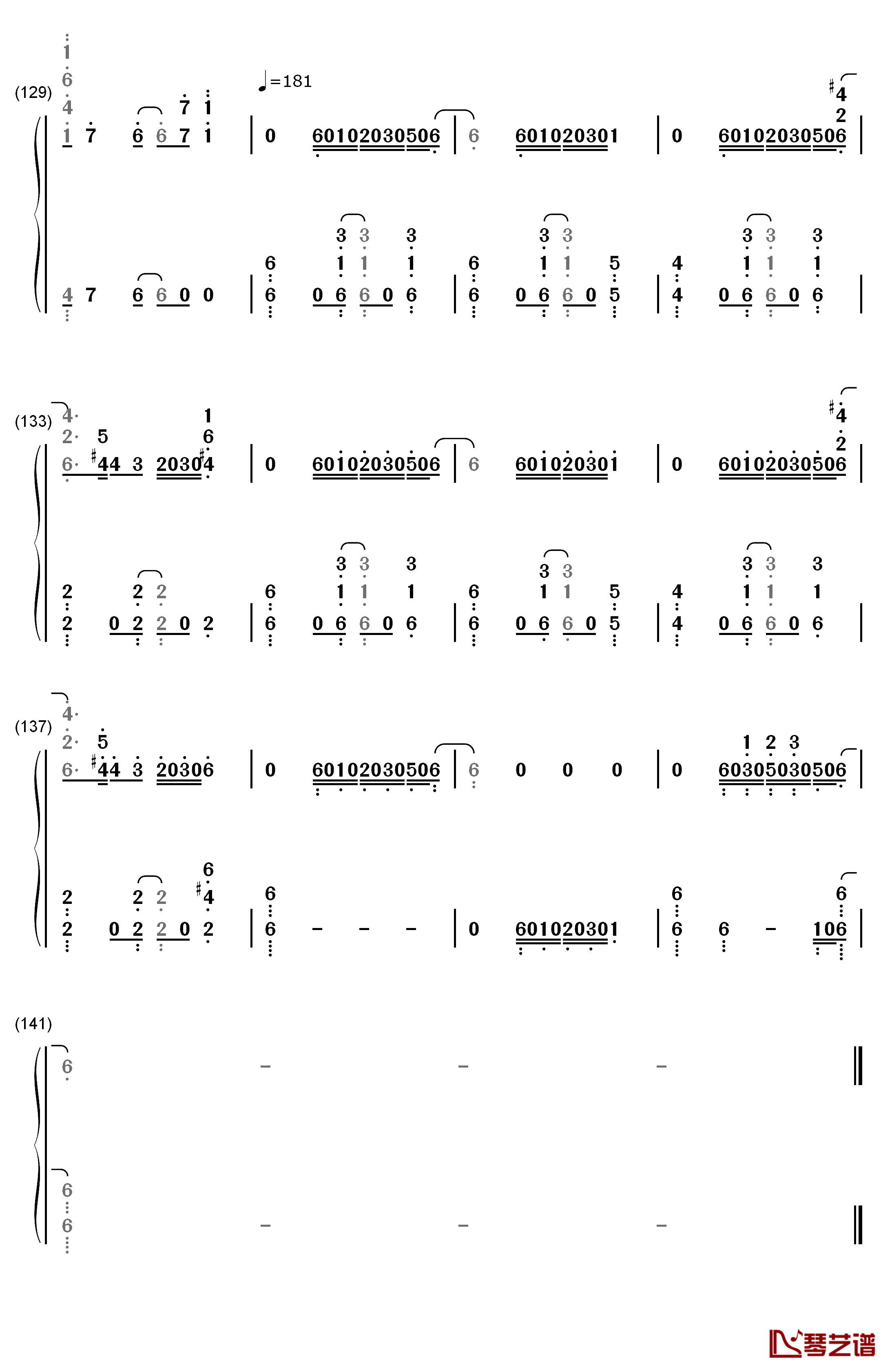 午夜の待ち合わせ钢琴简谱-数字双手-Hello Sleepwalkers10