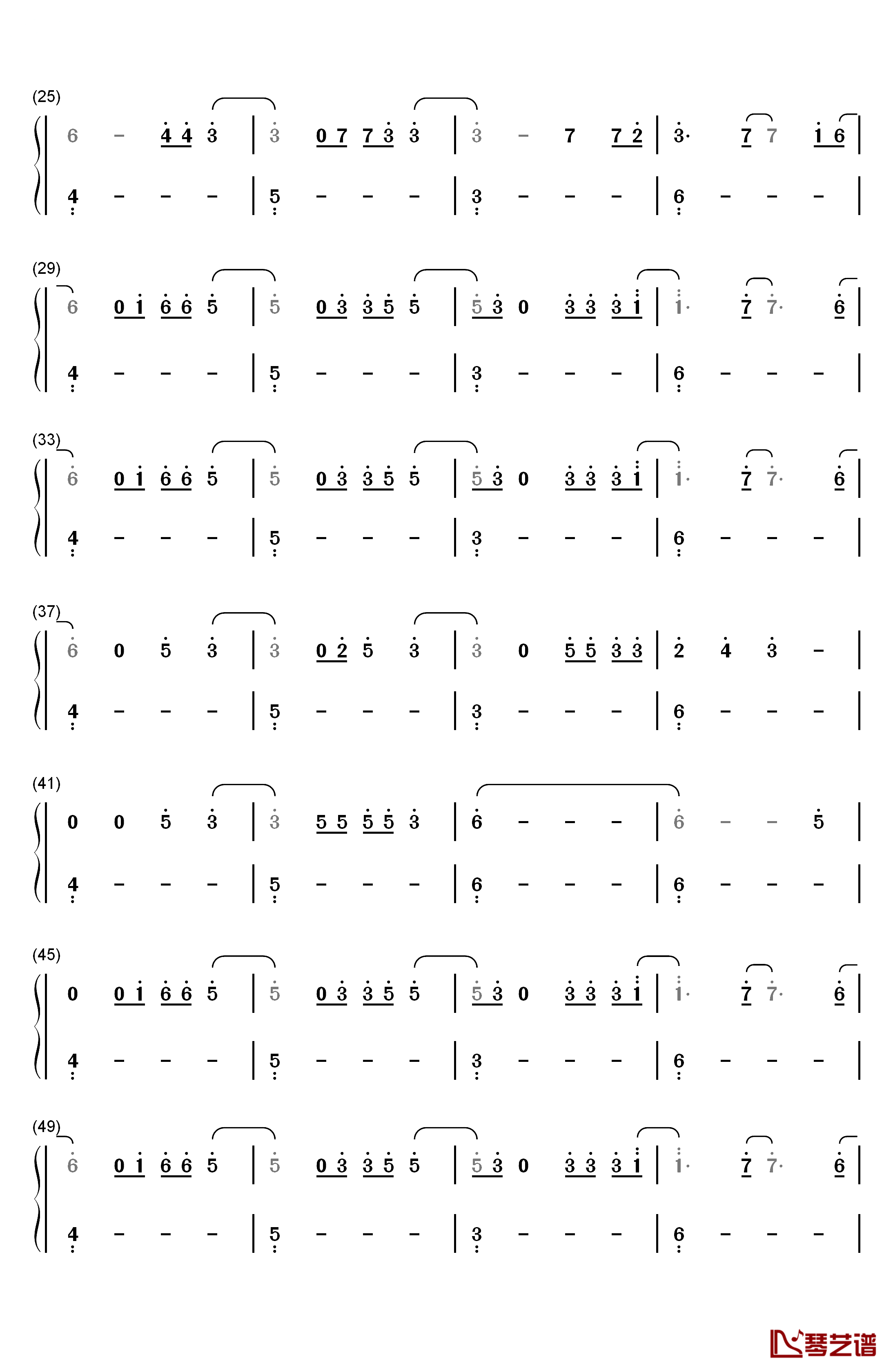 Titanium钢琴简谱-数字双手-David Guetta2