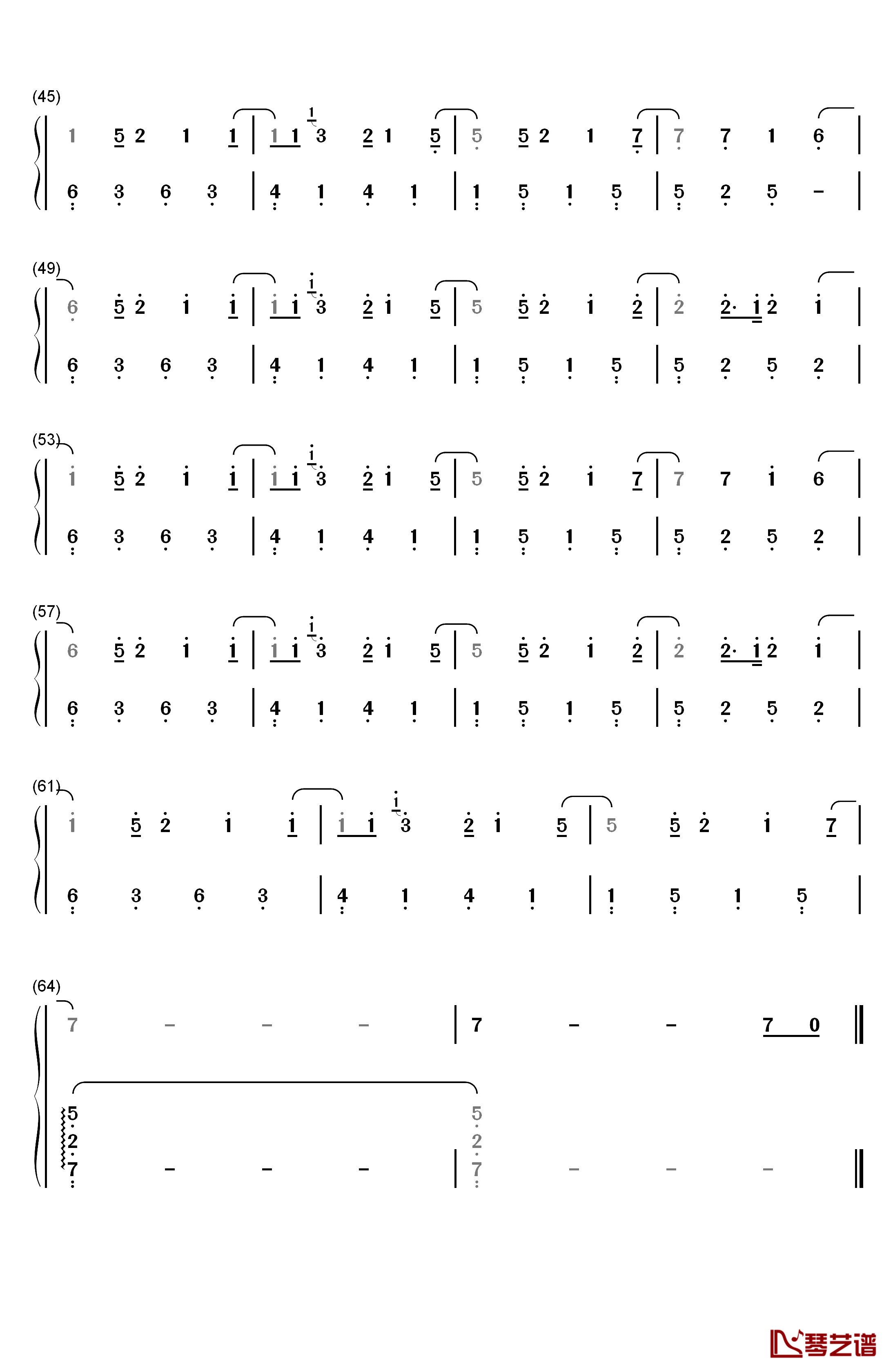 The Ocean钢琴简谱-数字双手-Mike Perry3