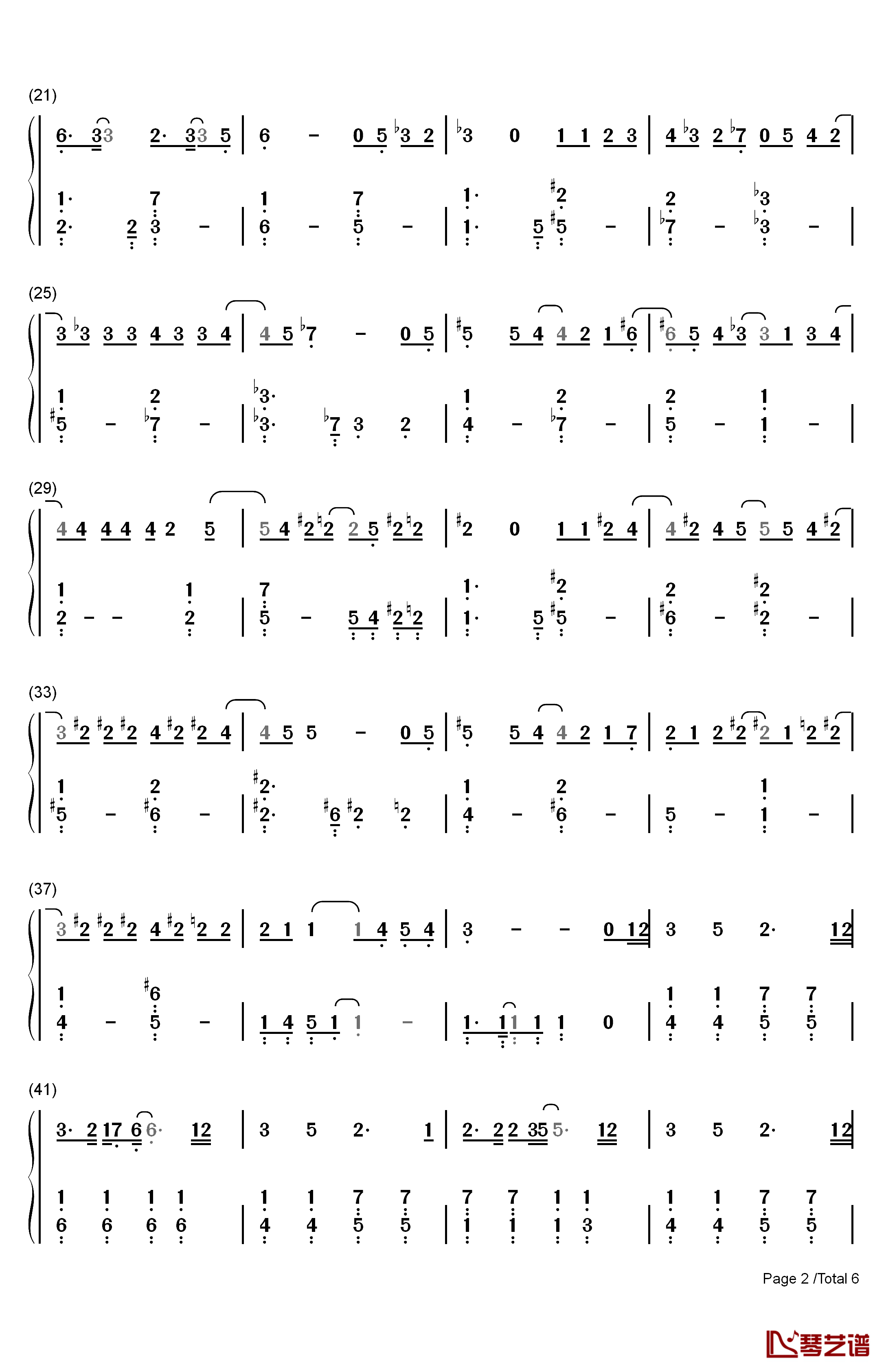 Get Over钢琴简谱-数字双手-Dream2
