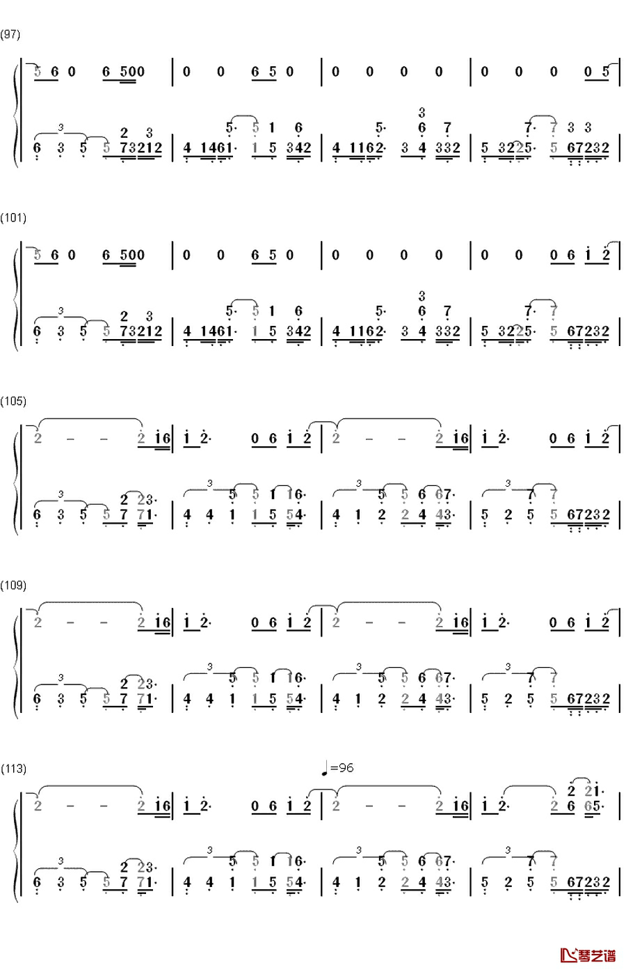 Afire Love钢琴简谱-数字双手-Ed Sheeran6