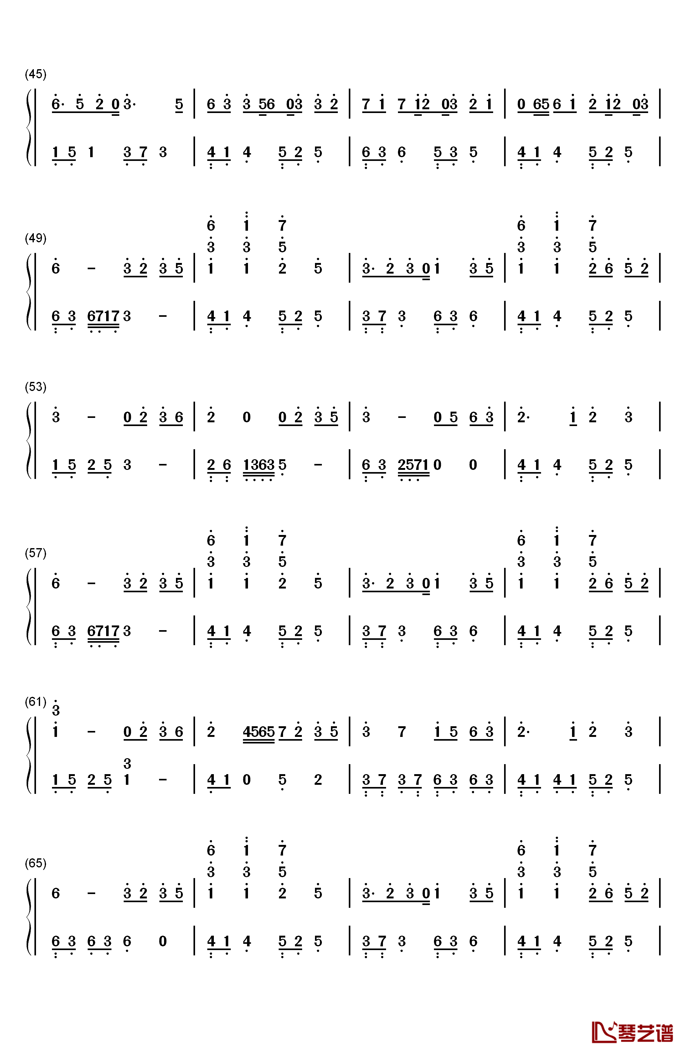 泸沽寻梦钢琴简谱-数字双手-银临3