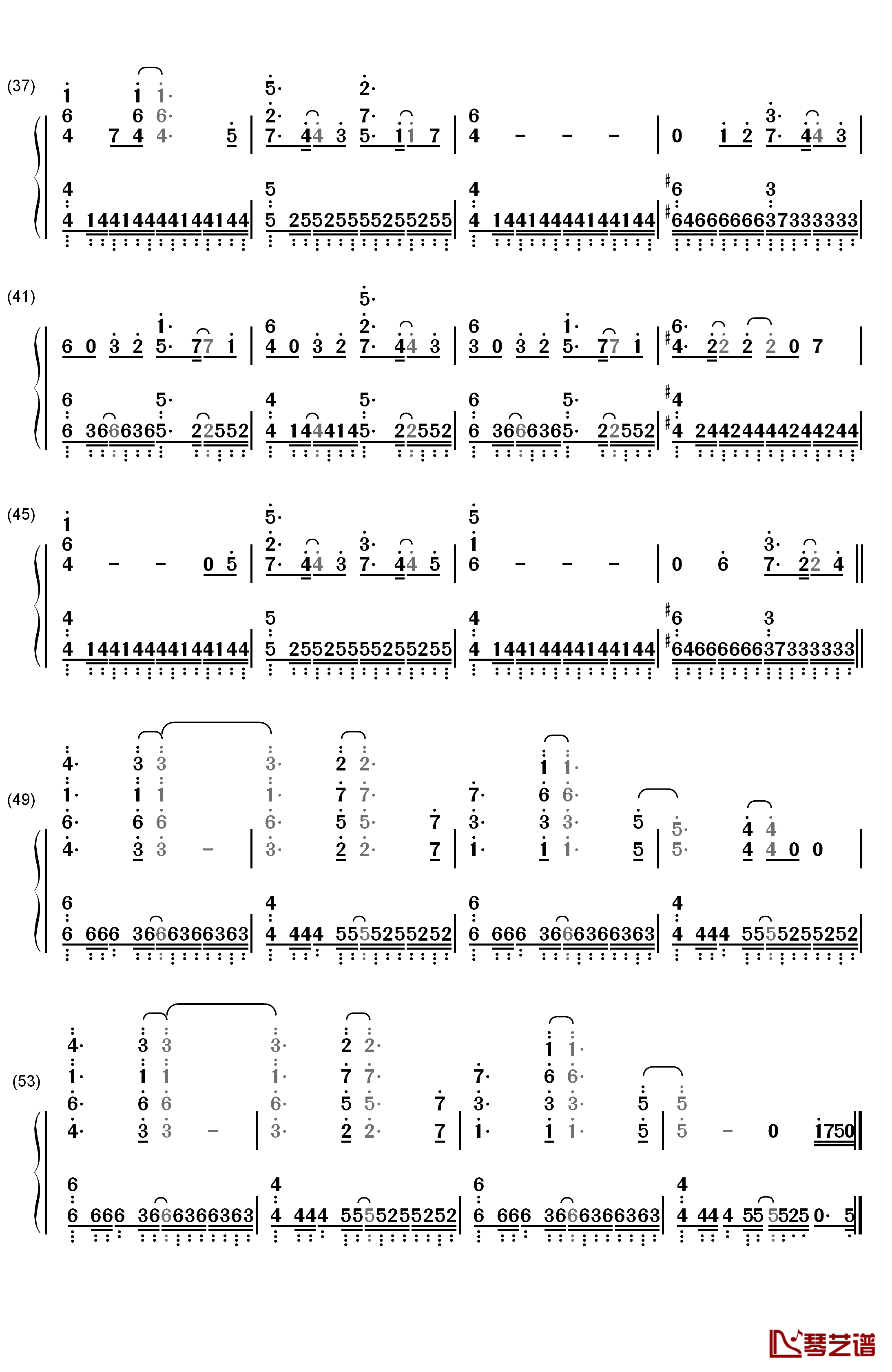 PSI钢琴简谱-数字双手-川田まみ 川田麻美3