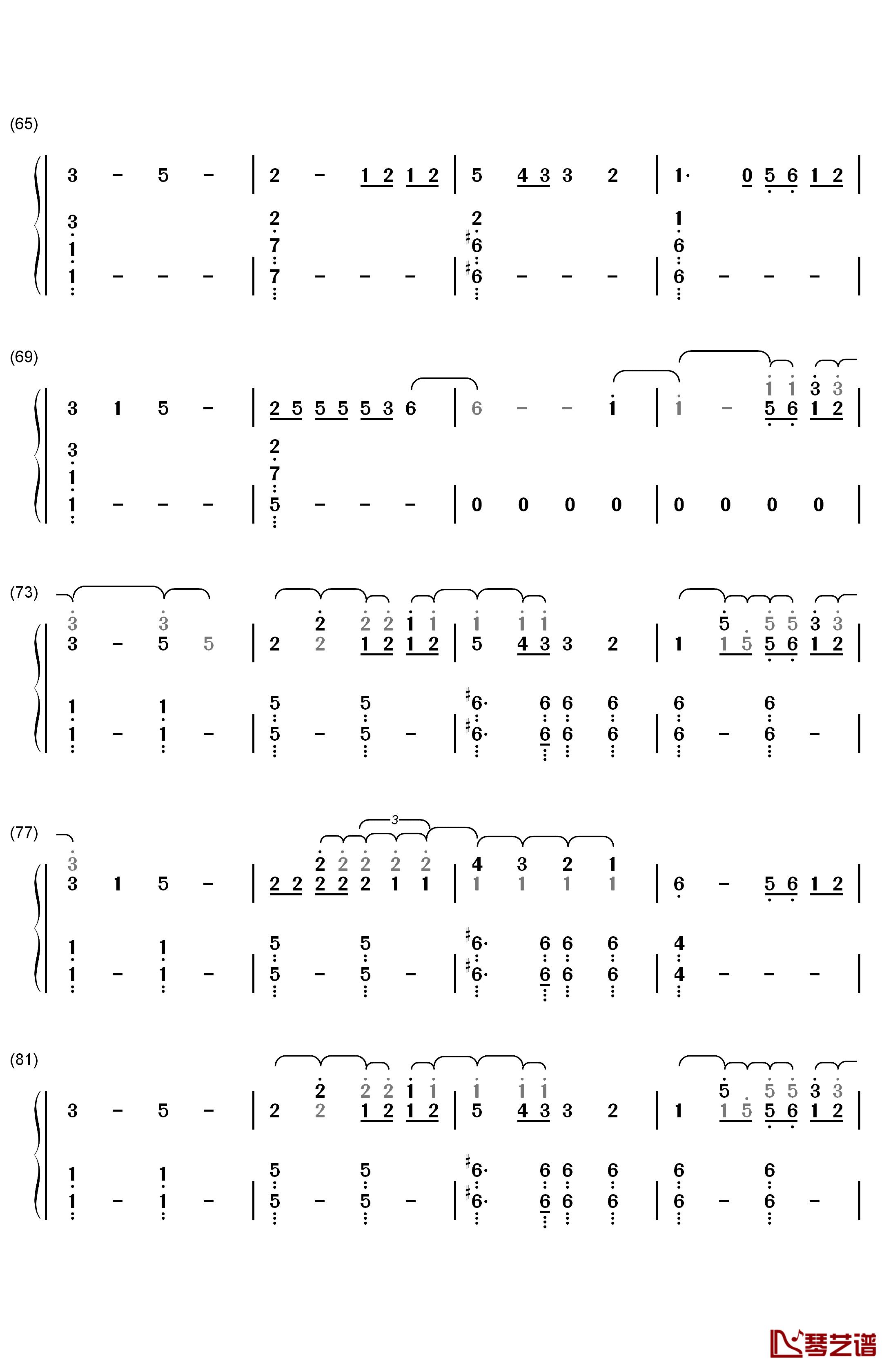 Invincible钢琴简谱-数字双手-Kelly Clarkson4