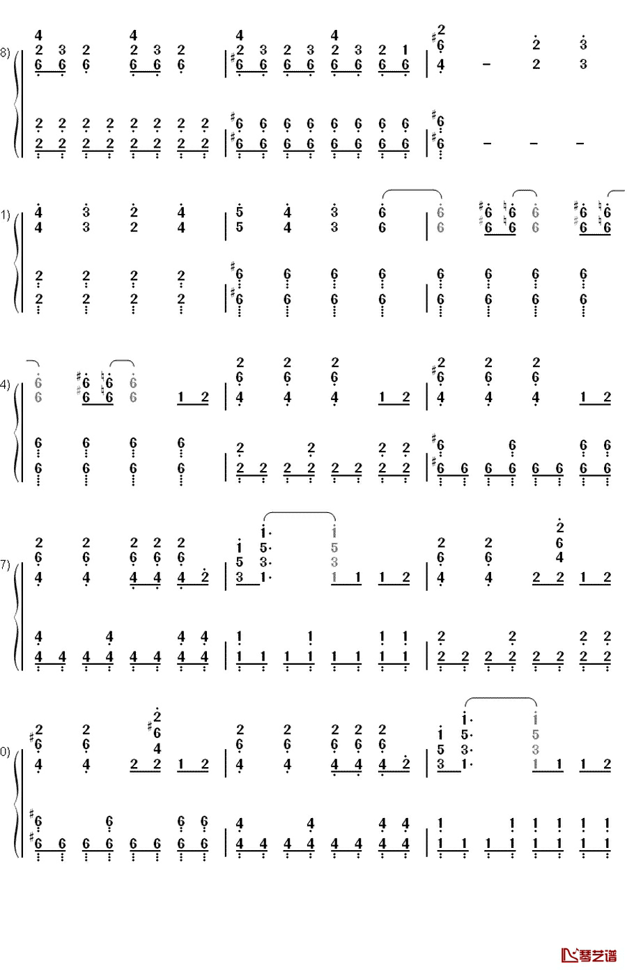 My Songs Know What You Did In The Dark钢琴简谱-数字双手-Fall Out Boy5