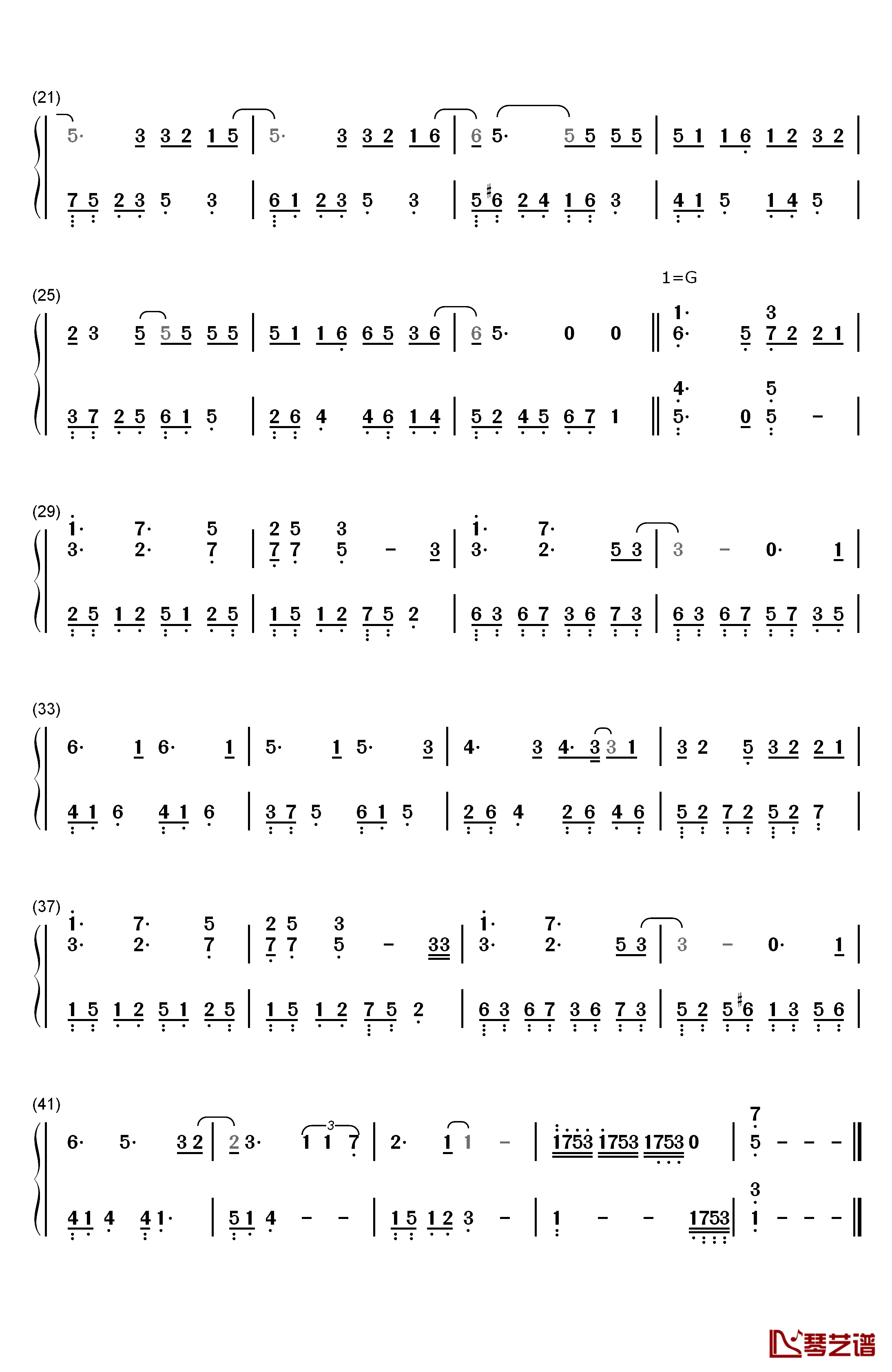 深深爱过你钢琴简谱-数字双手-薛之谦2