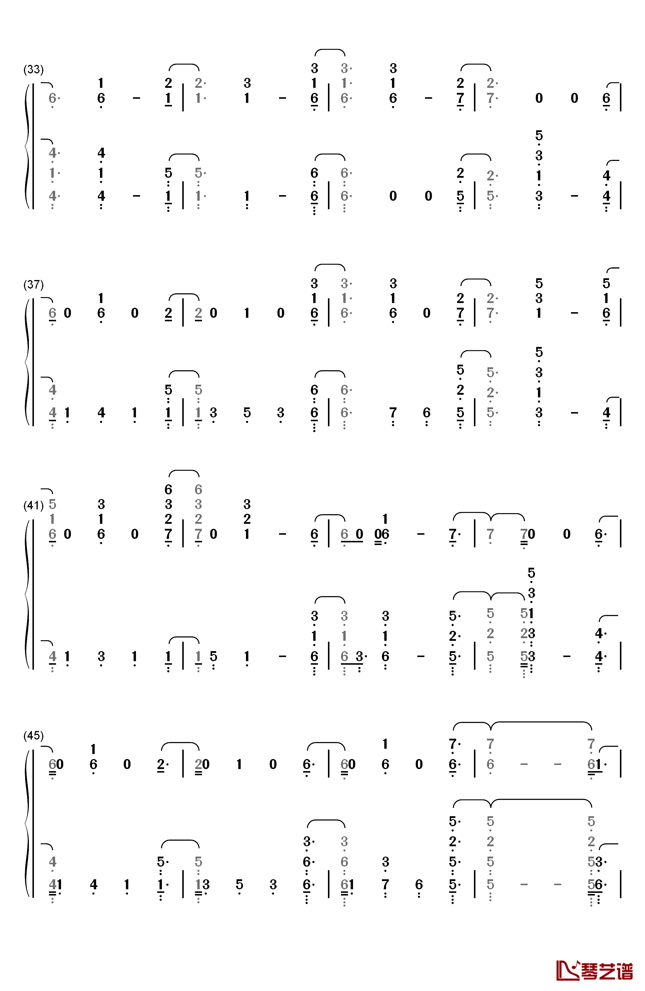 Ashes钢琴简谱-数字双手-Céline Dion3