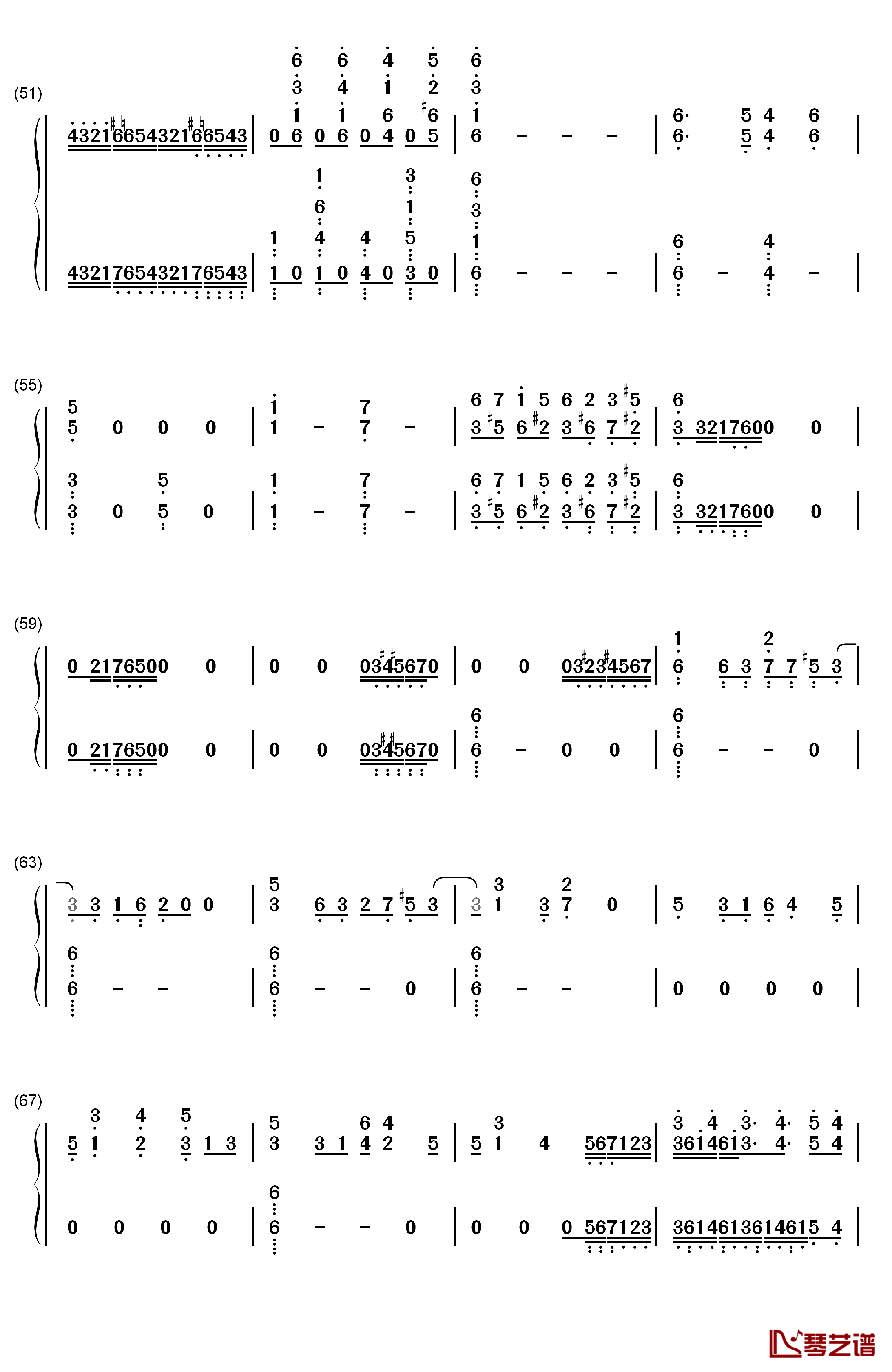 吉普赛女郎钢琴简谱-数字双手-马克西姆5