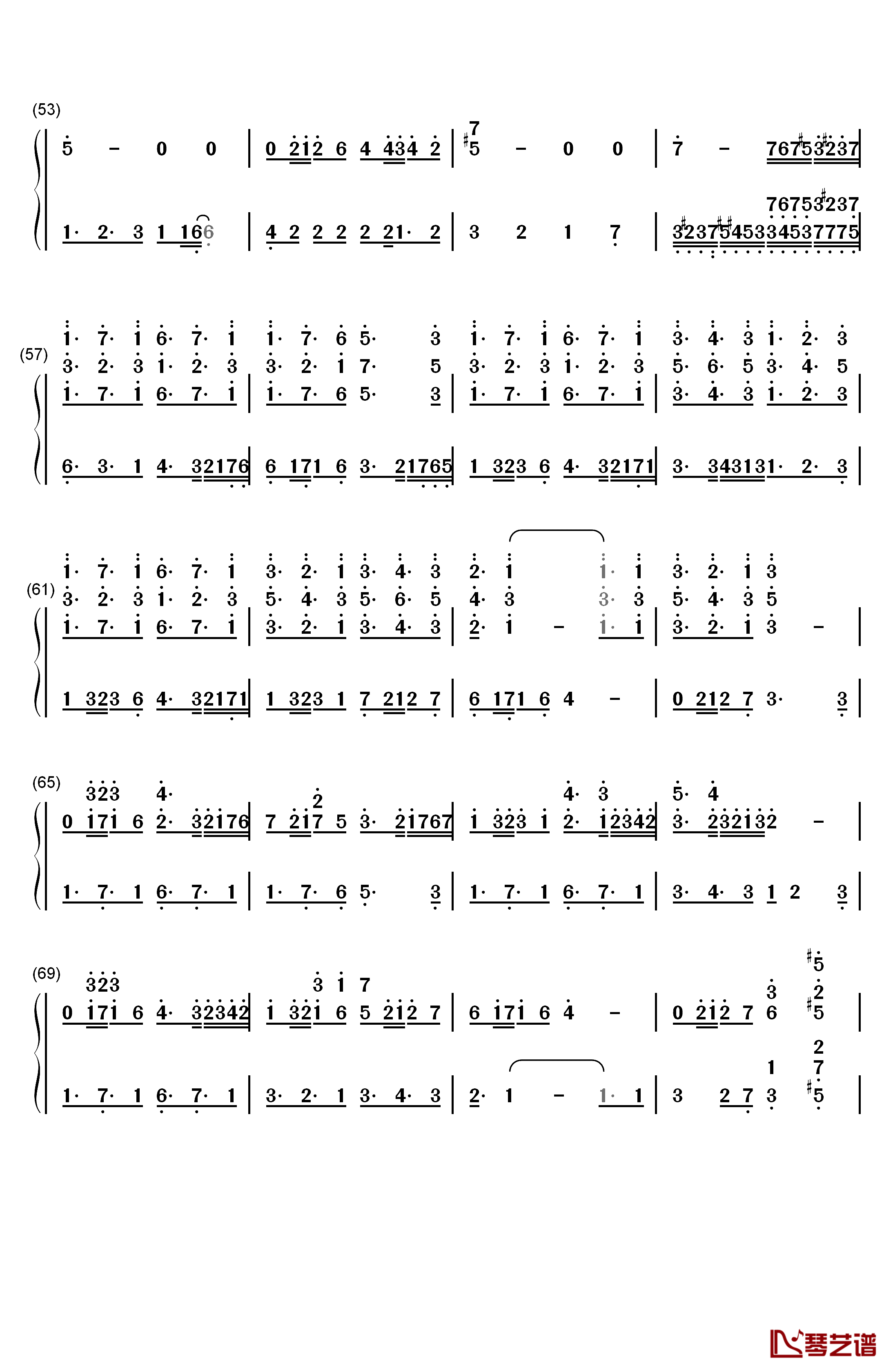 あんなに一绪だったのに钢琴简谱-数字双手-See-Saw4