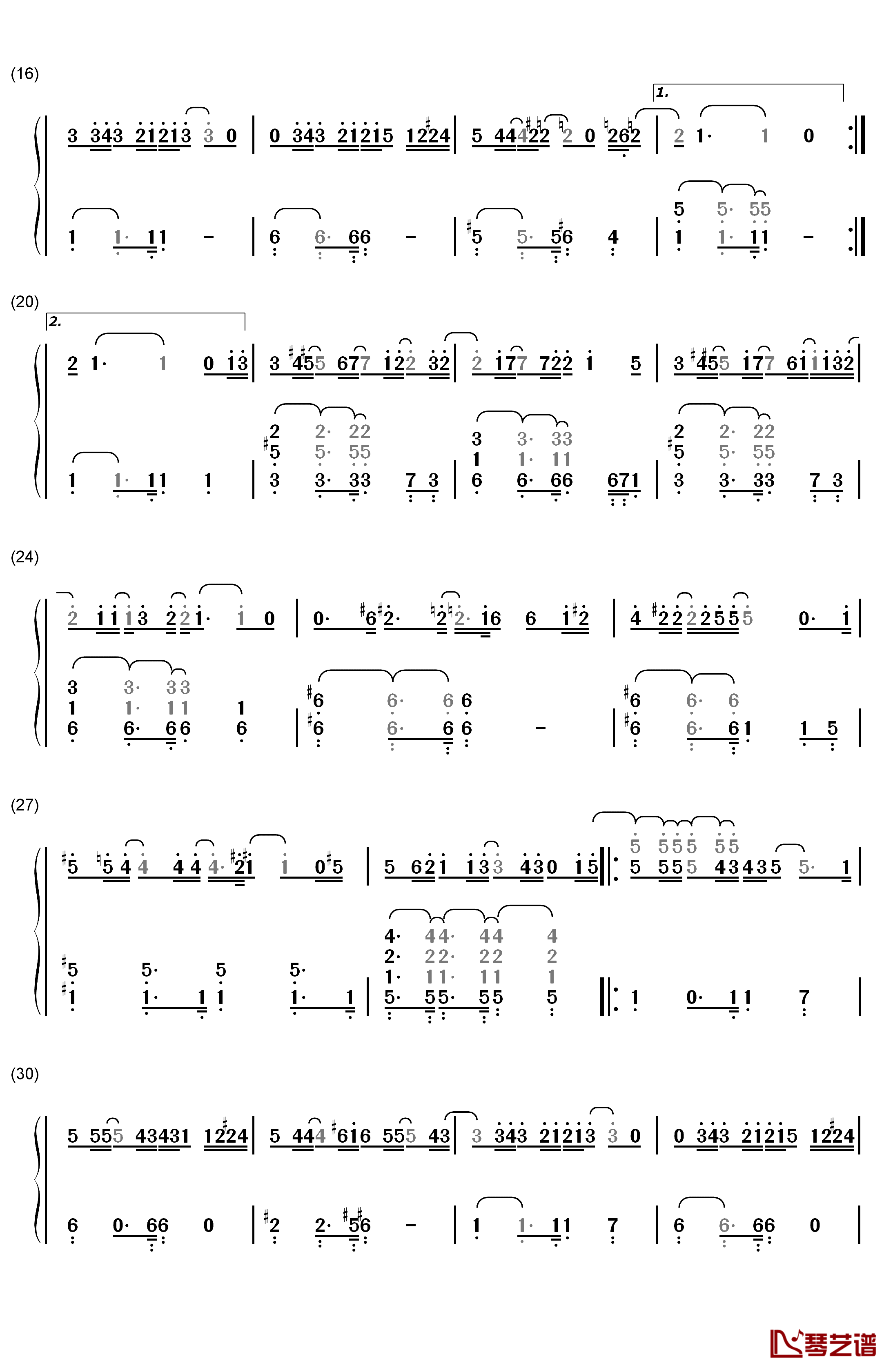 Butterfly钢琴简谱-数字双手-Mariah Carey2