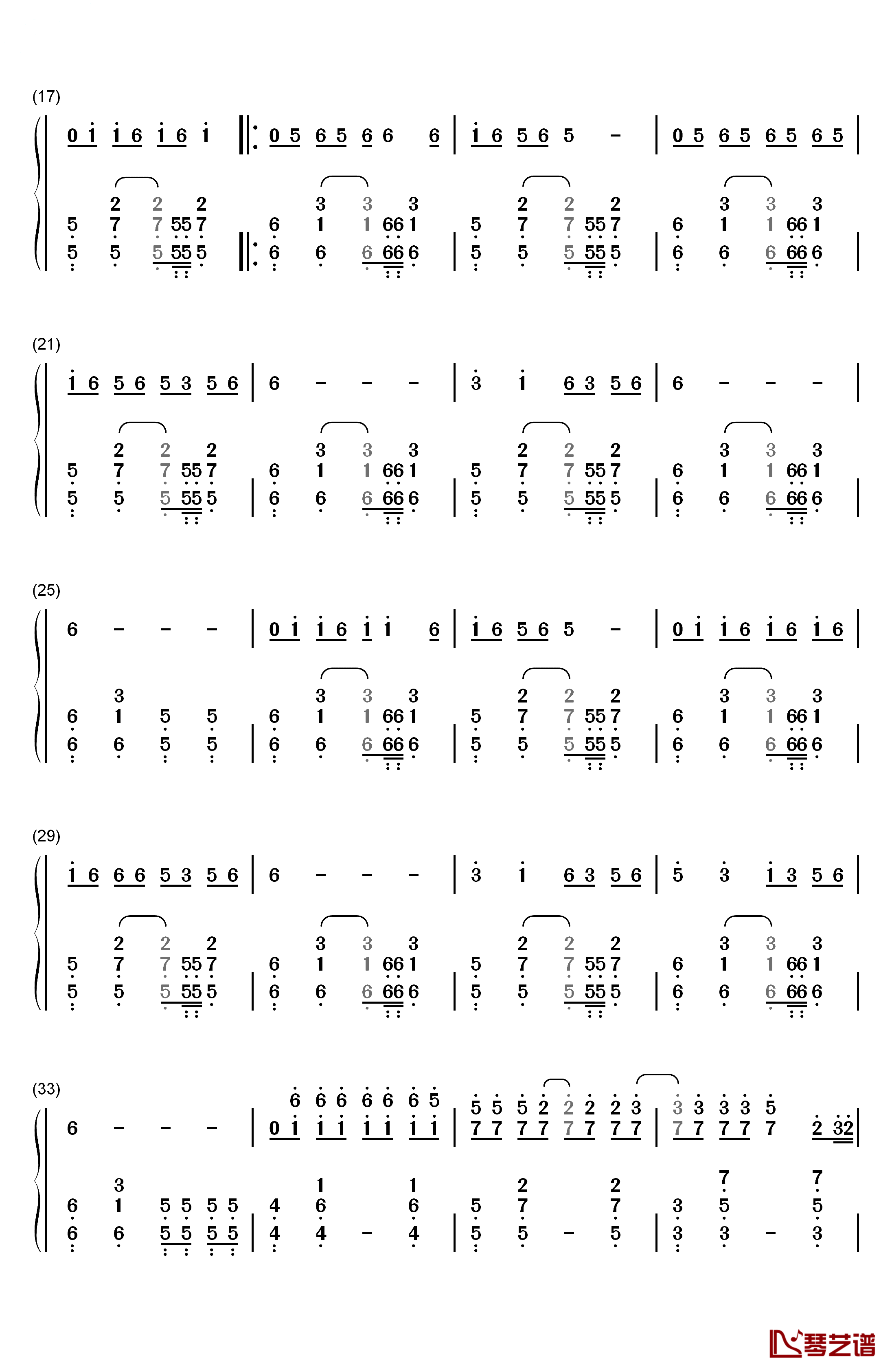 Lady GaGa罗曼死钢琴简谱-数字双手-Lady GaGa2