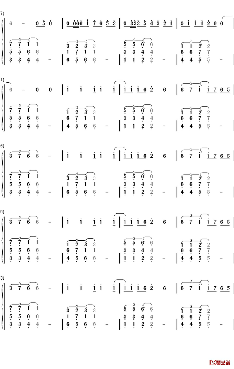 Your Body钢琴简谱-数字双手-Christina Aguilera2