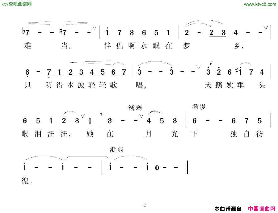 [法国]天鹅选自组曲《动物狂欢节》简谱1