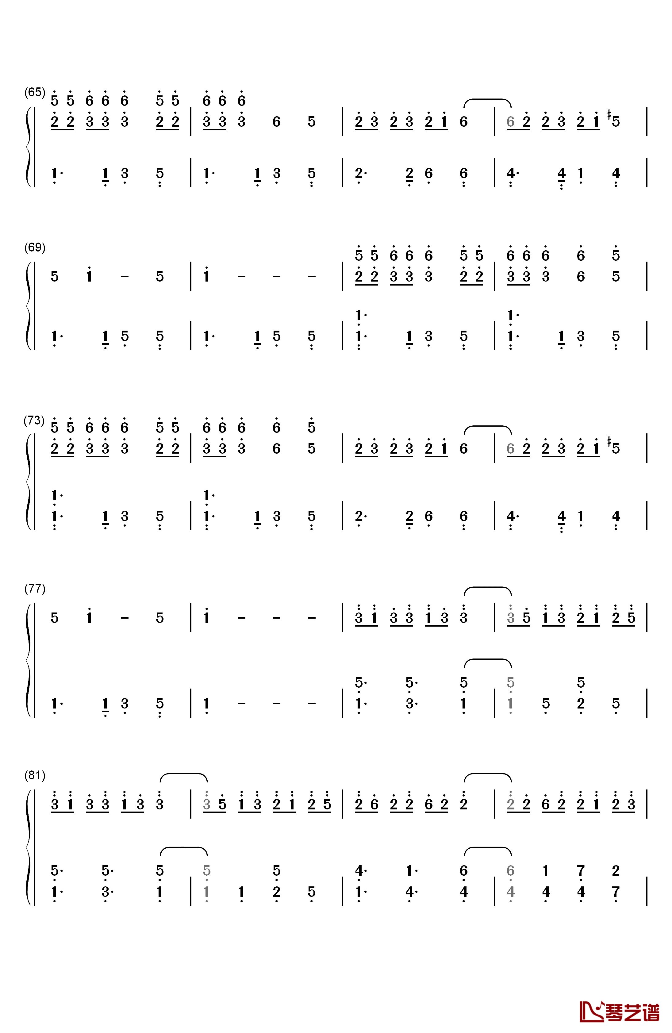 中国狂想曲钢琴简谱-数字双手-马克西姆4
