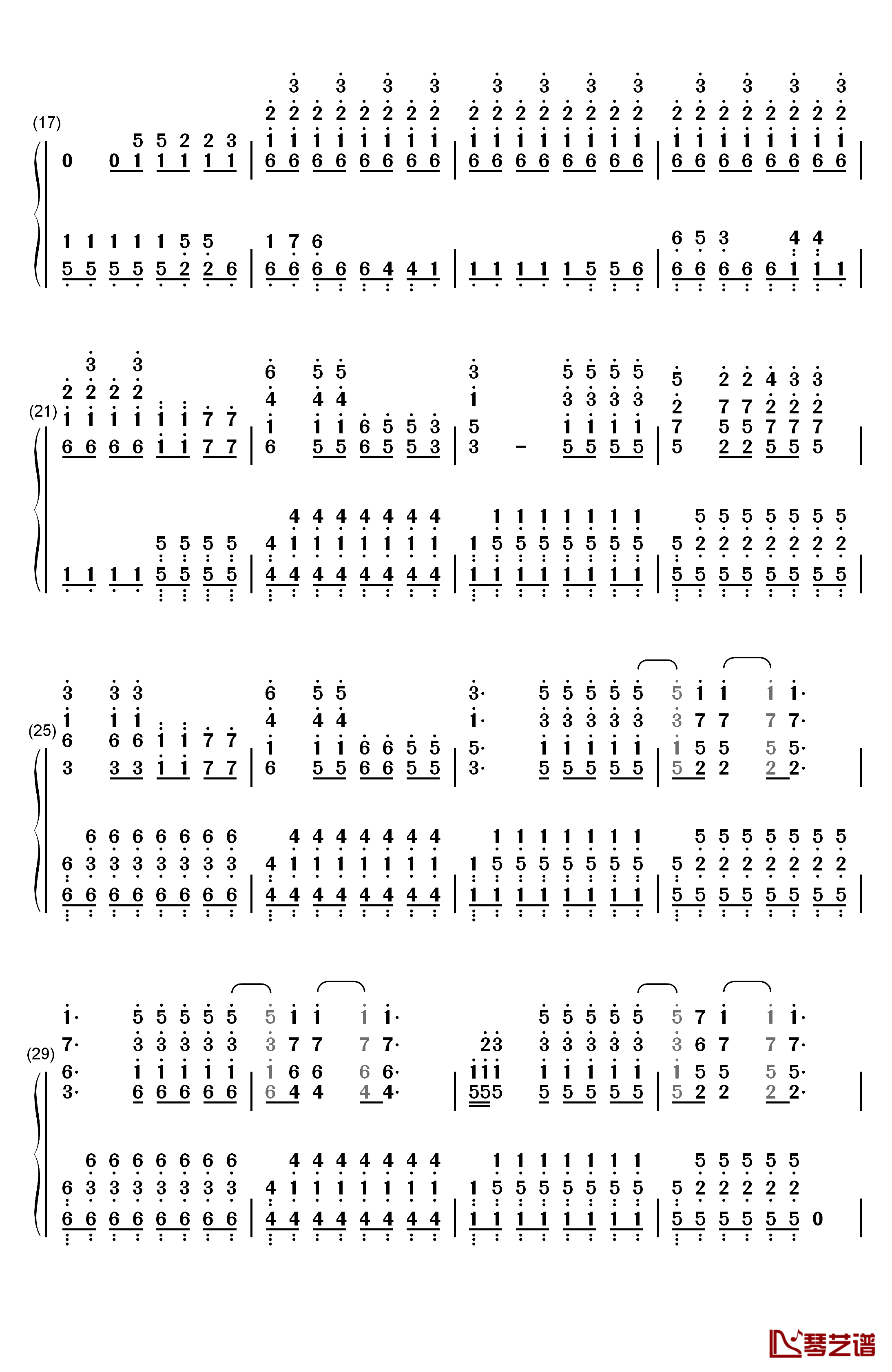 Try钢琴简谱-数字双手-P!nk2