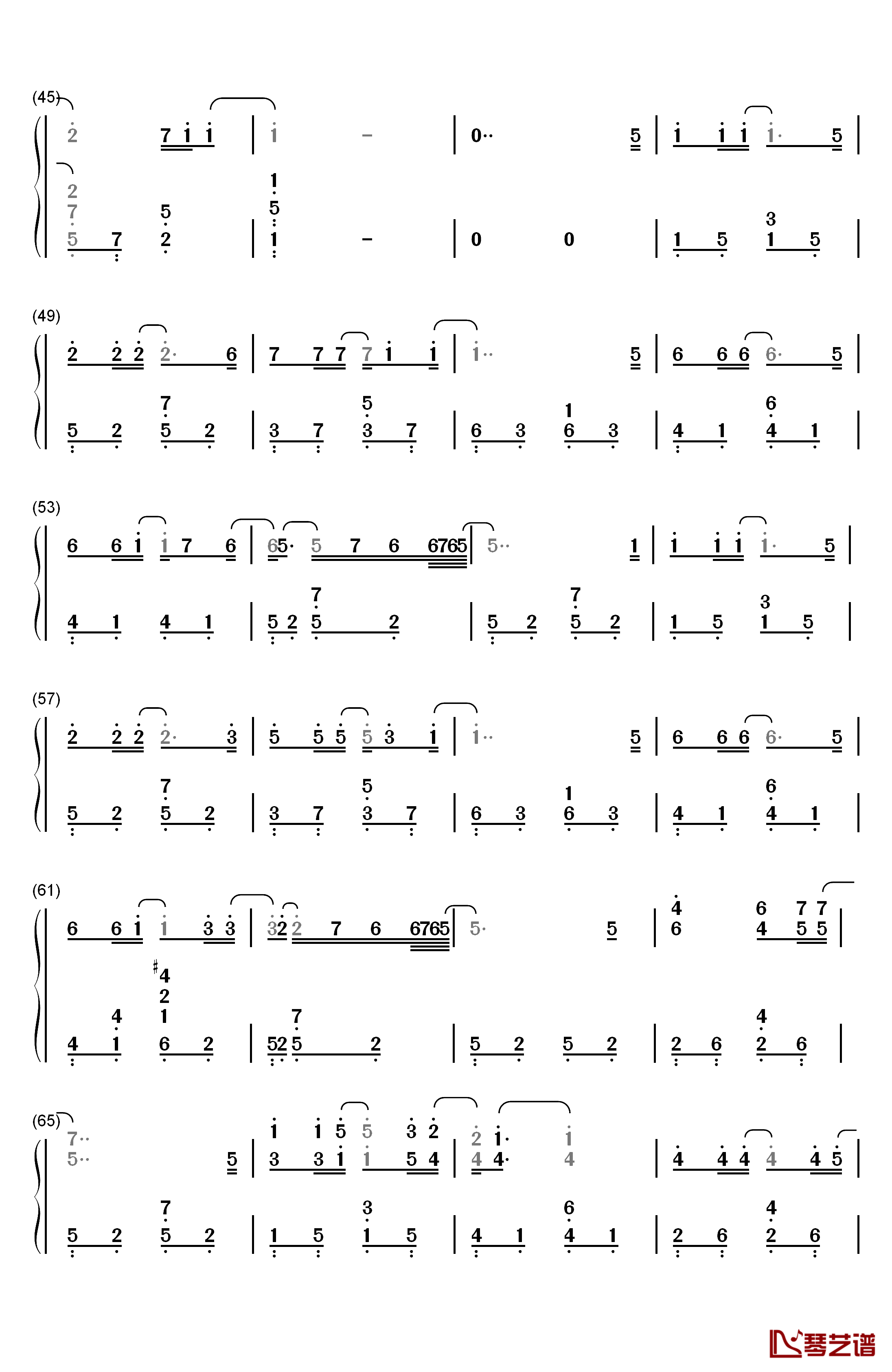 My love钢琴简谱-数字双手-西城男孩  westlife3