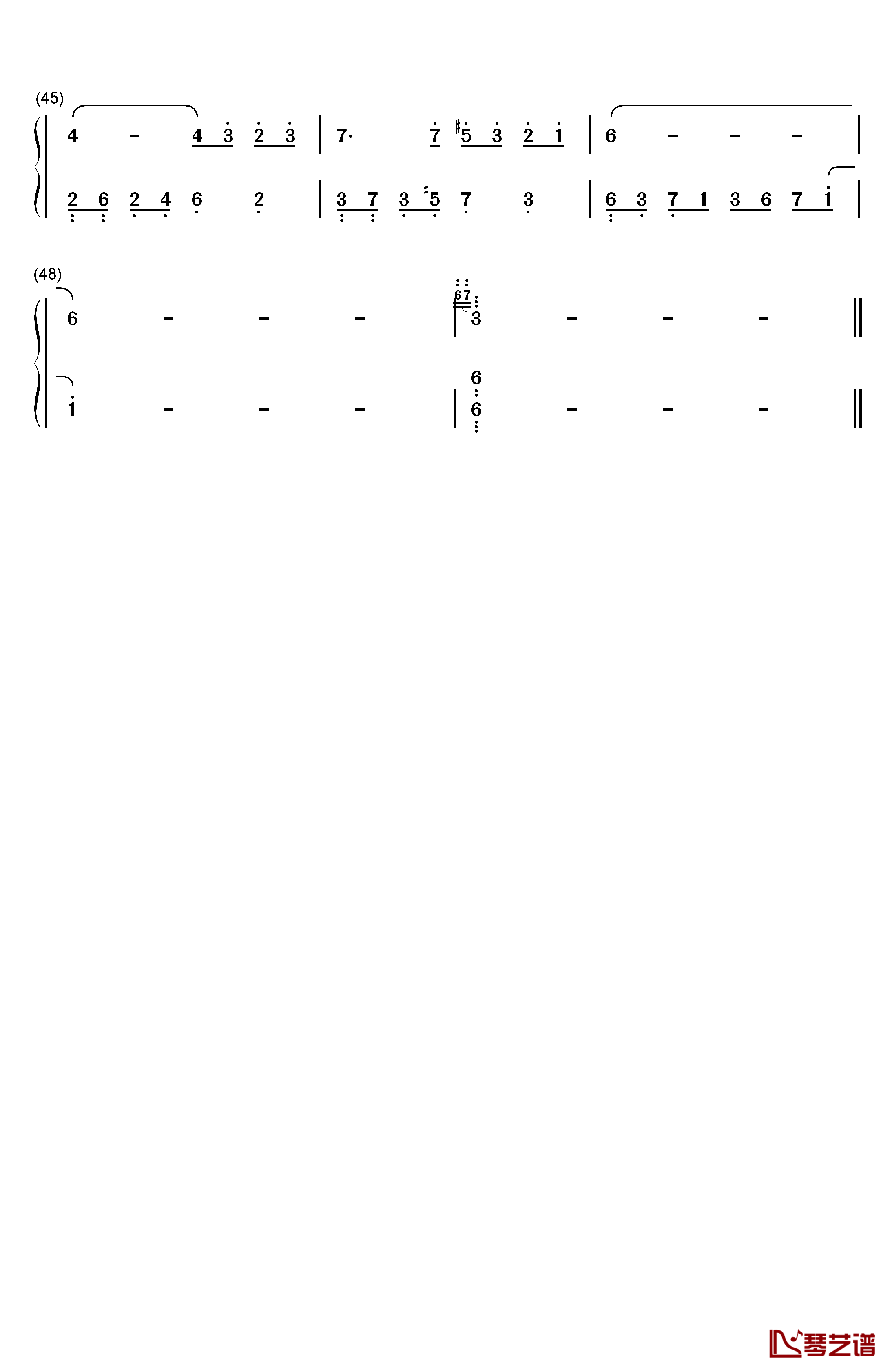 夜的钢琴曲 28钢琴简谱-数字双手-石进3
