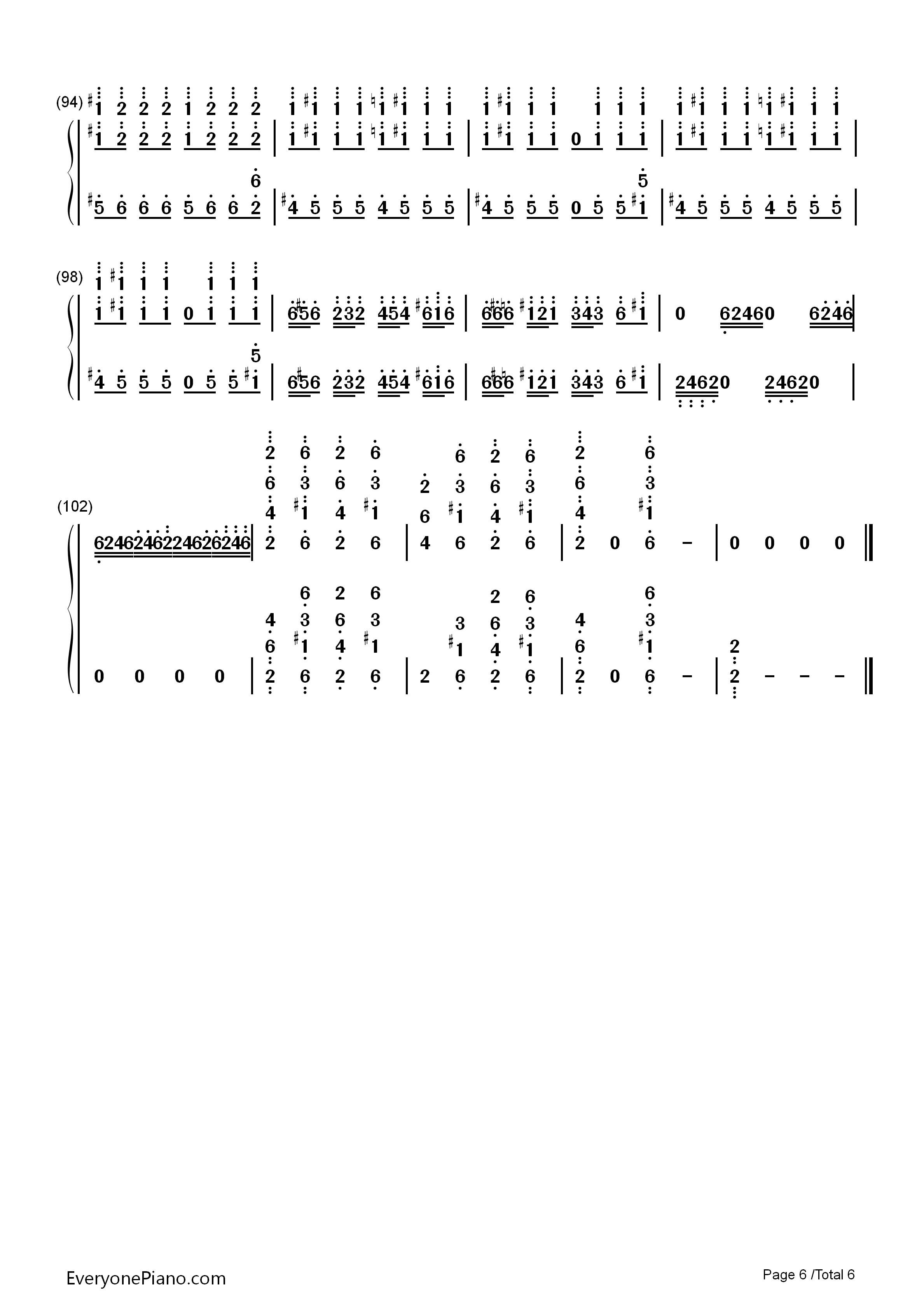 蜂鸟（Kolibre）钢琴简谱-马克西姆 Maksim演唱6