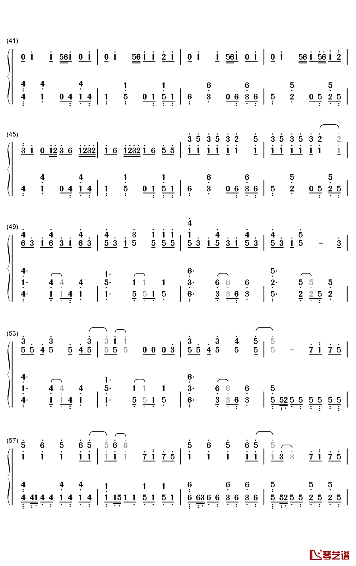 Eight钢琴简谱-数字双手-IU Suga3