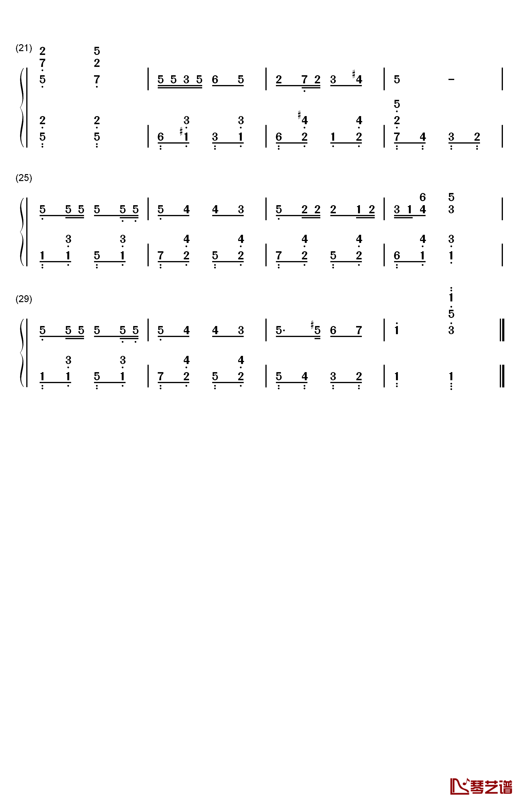 孤独的牧羊人钢琴简谱-数字双手-Maria2