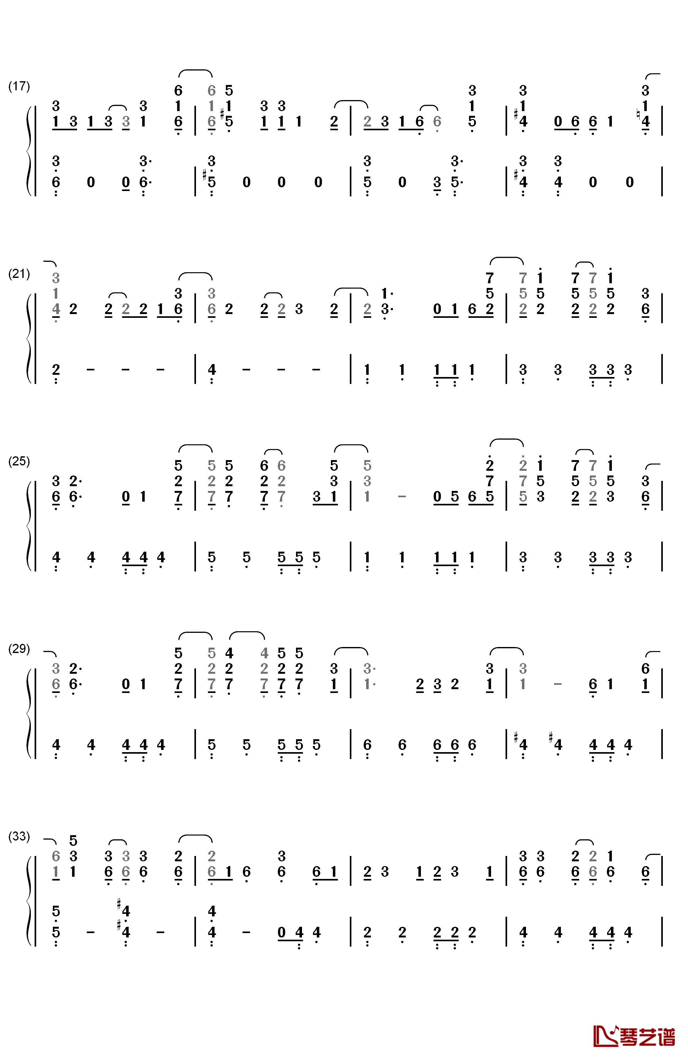 Trainwreck钢琴简谱-数字双手-Demi Lovato2