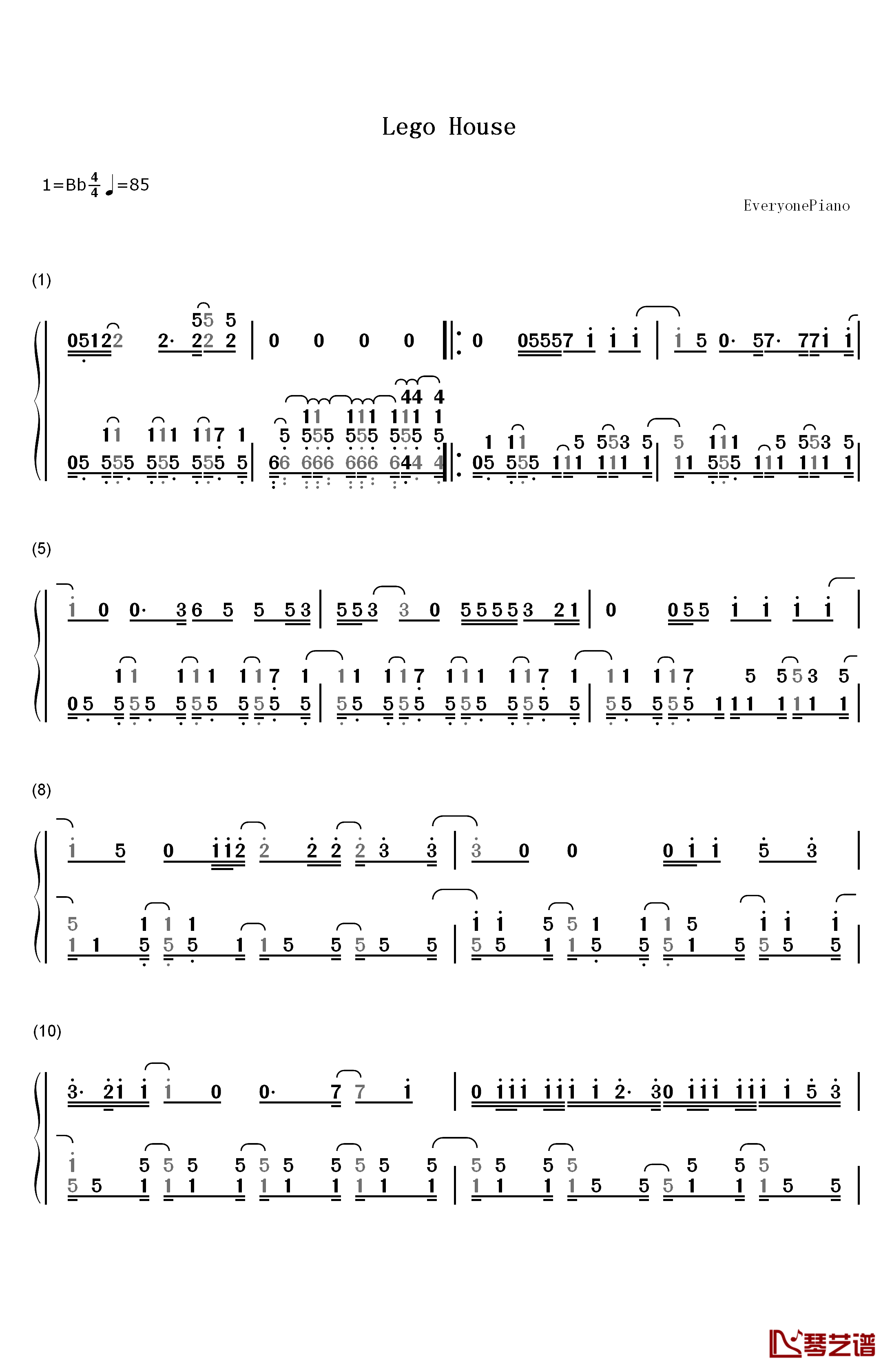 Lego  House钢琴简谱-数字双手-Ed Sheeran1