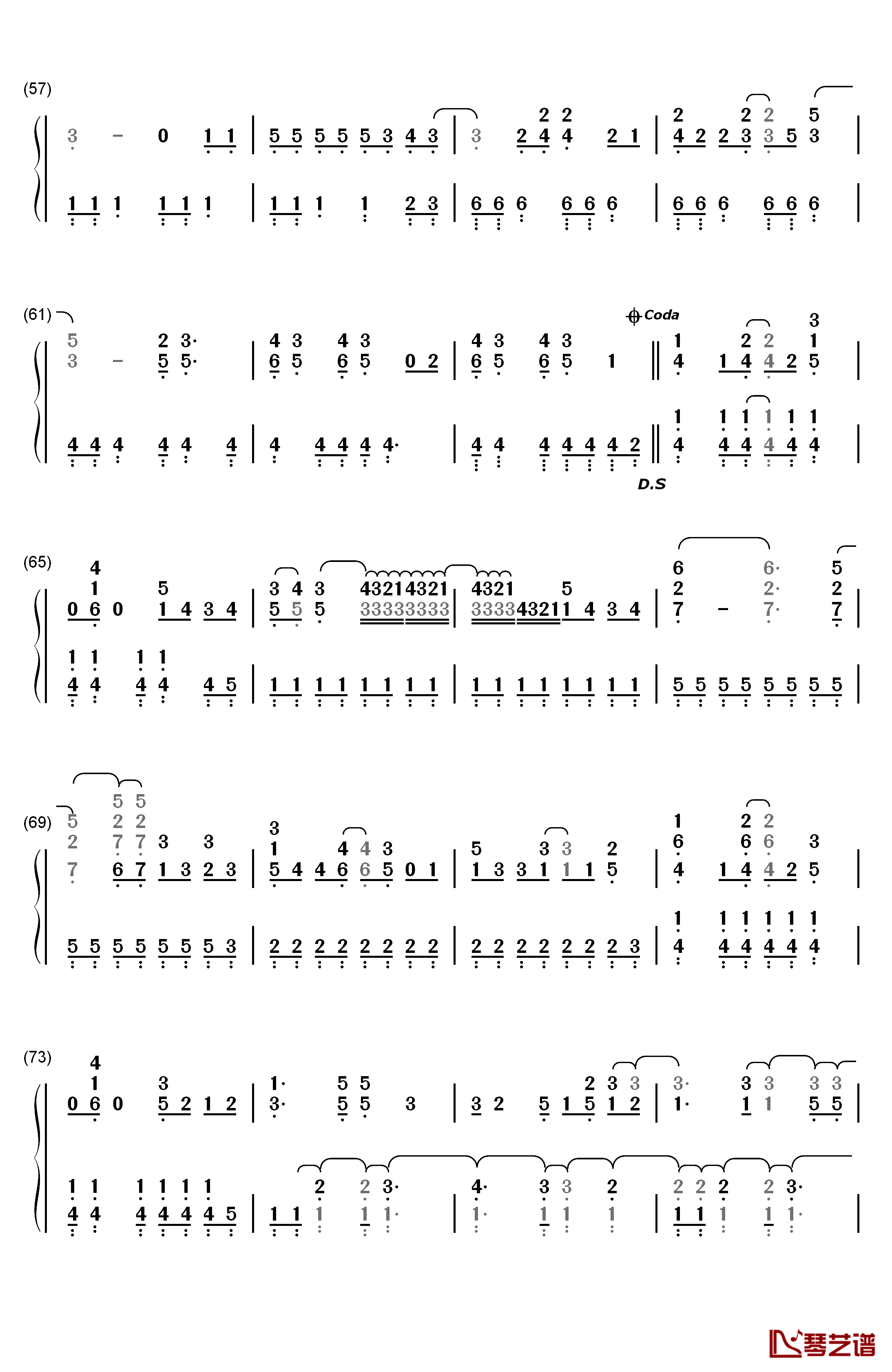 Here We Go Again钢琴简谱-数字双手-Demi Lovato4