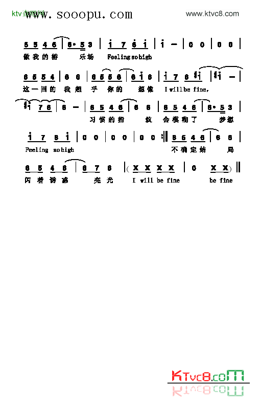Iwillbefine歌曲类简谱简谱-莫文蔚演唱1