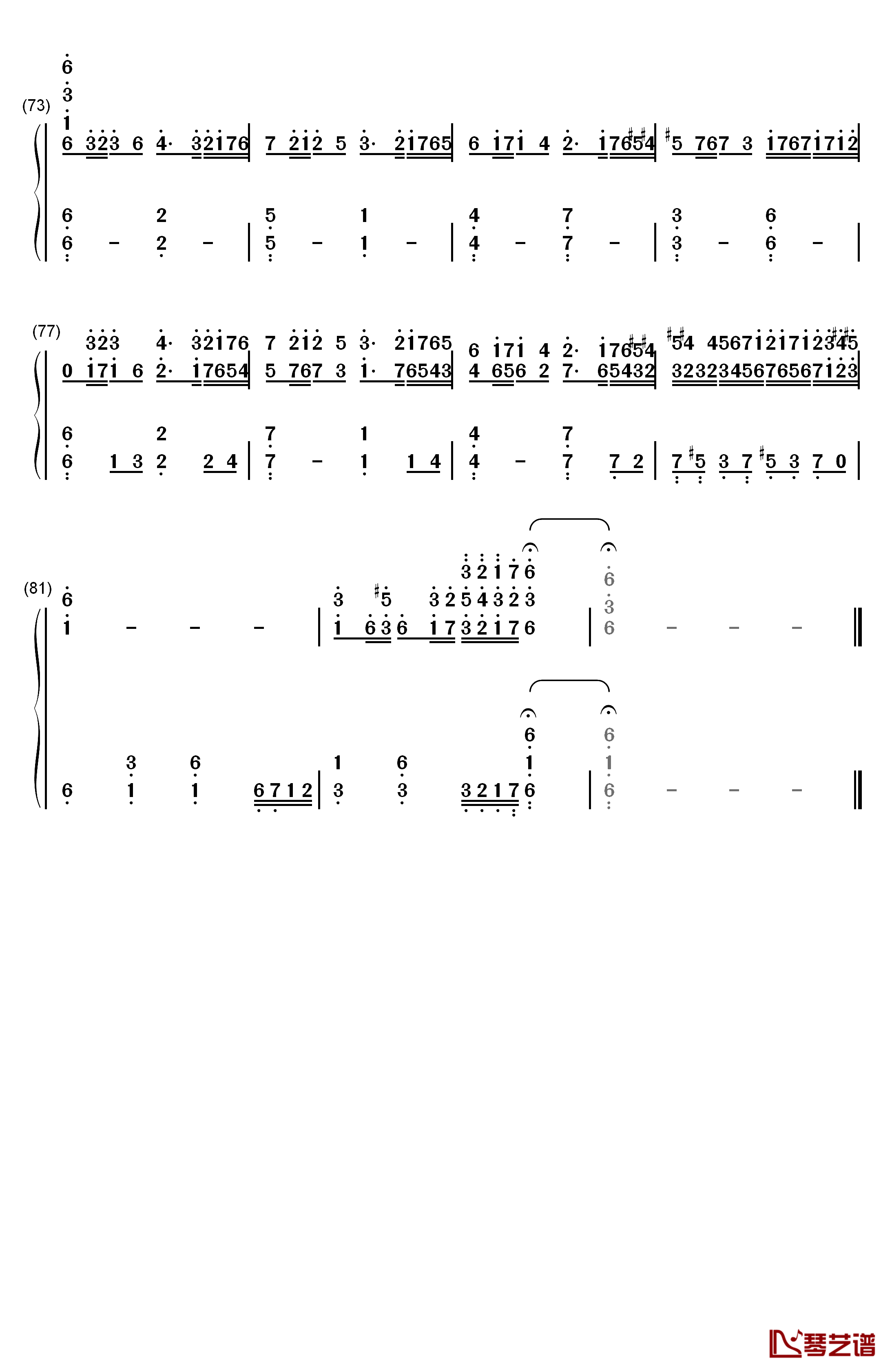 あんなに一绪だったのに钢琴简谱-数字双手-See-Saw5