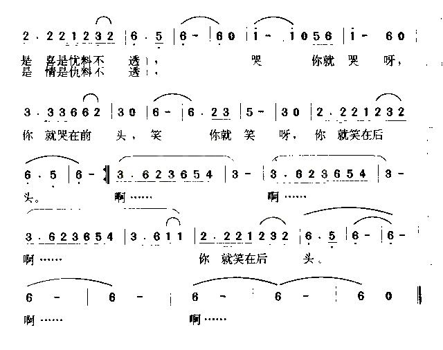 神禾塬简谱-毛阿敏演唱1