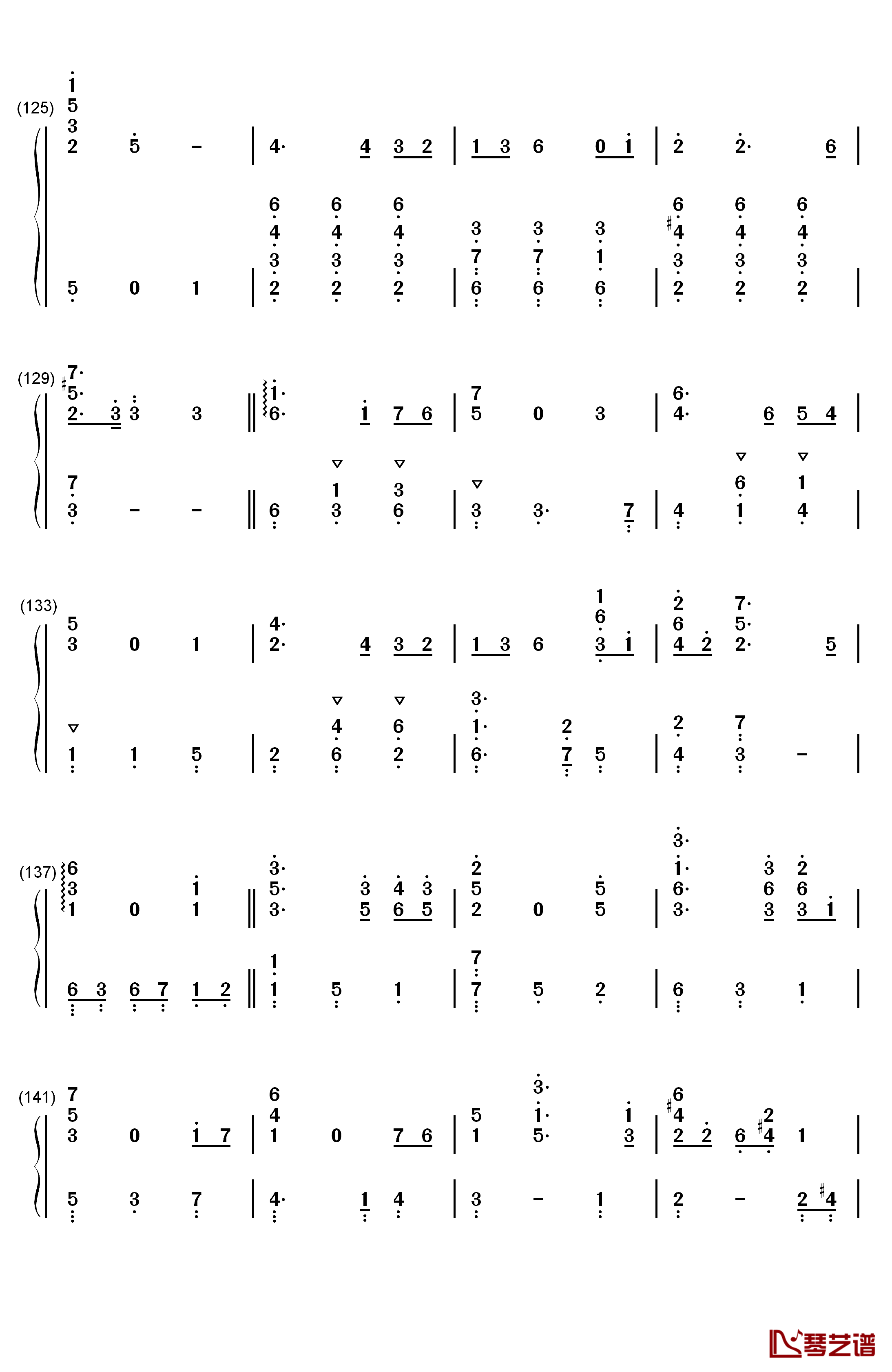 别了夏天钢琴简谱-数字双手-手嶌葵 宫崎骏7