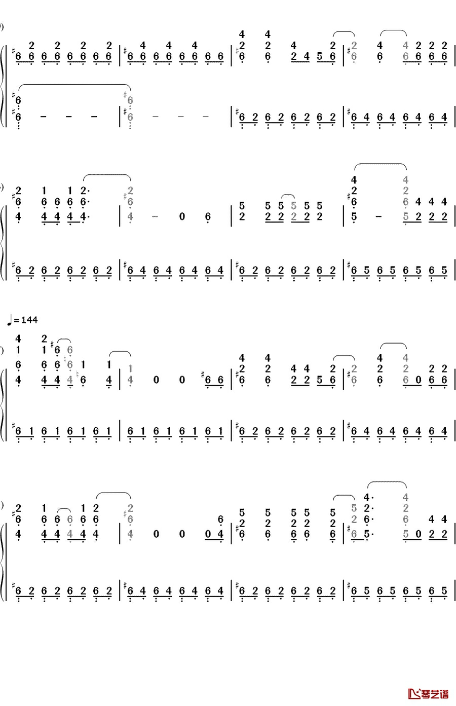 Back To Life钢琴简谱-数字双手-3OH!34