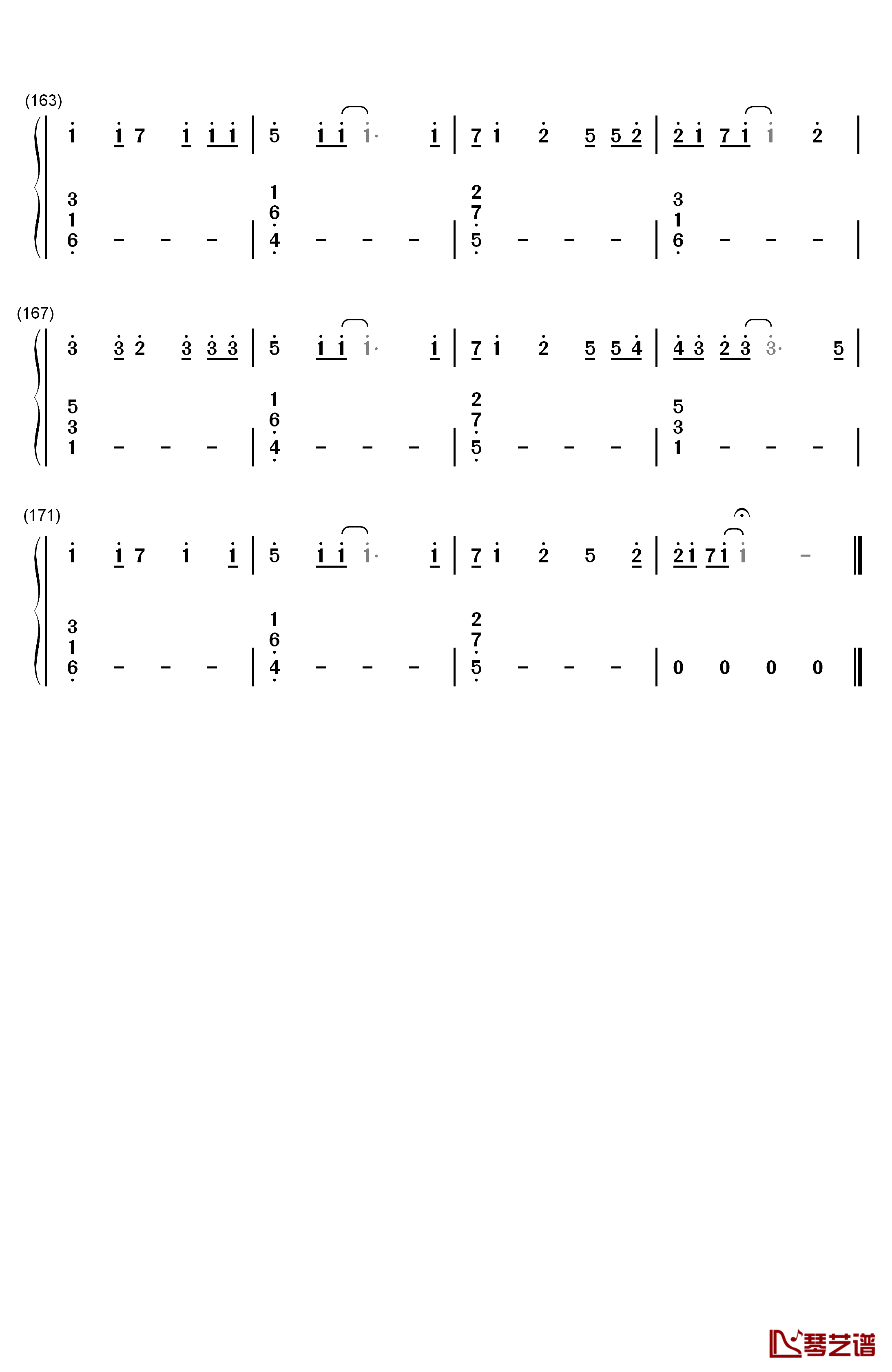 Letter song钢琴简谱-数字双手-Doriko8
