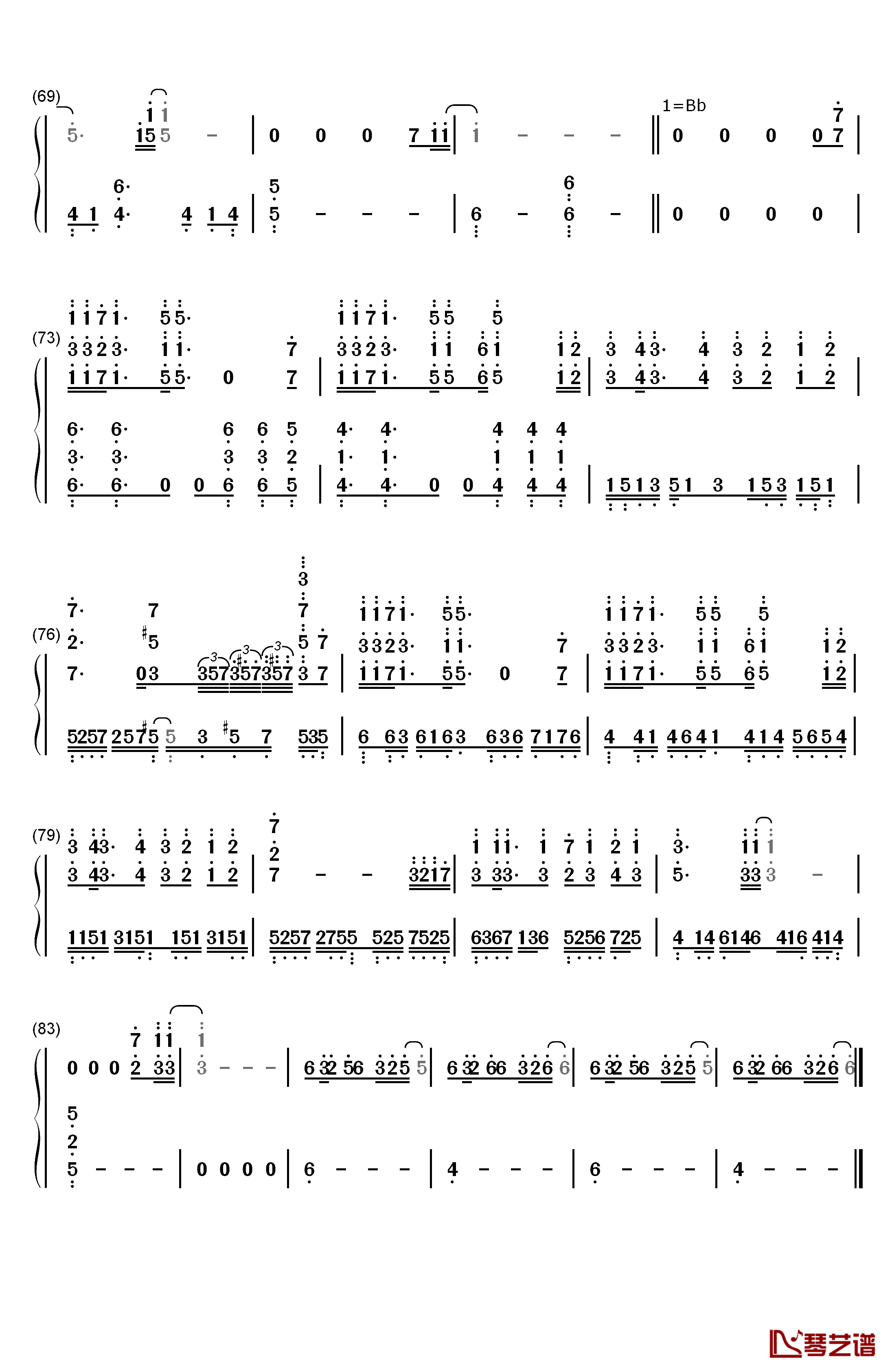Weight of the World钢琴简谱-数字双手-MONACA4