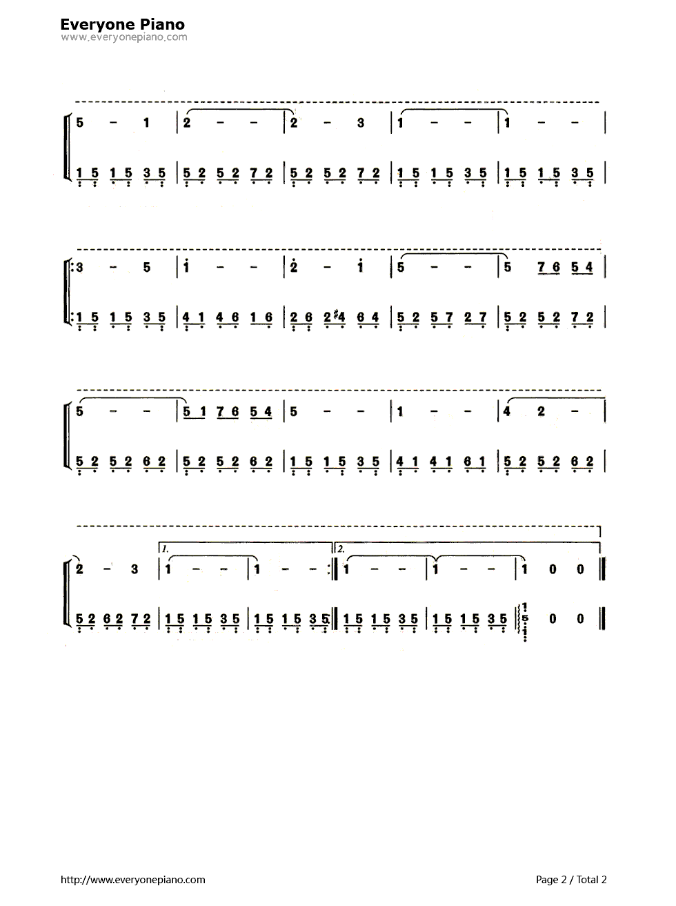 月亮河（Moon River）钢琴简谱-数字双手-安迪·威廉姆斯（Andy Williams）2