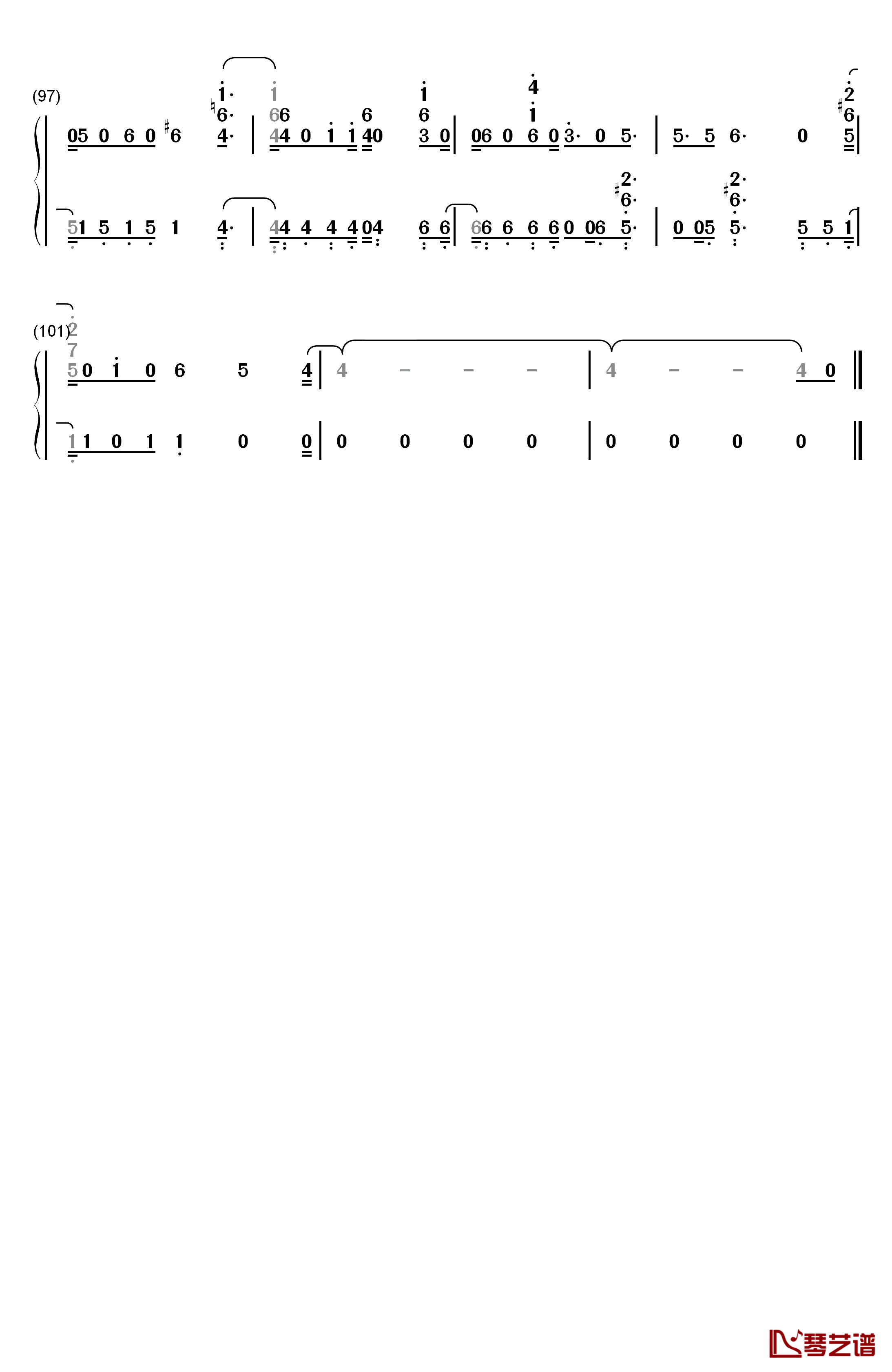 Wake Me Up钢琴简谱-数字双手-TWICE6