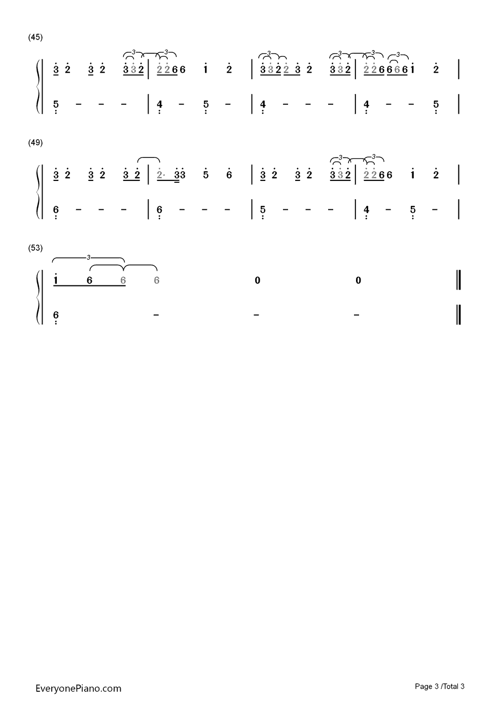 I Want钢琴简谱-数字双手-One Direction3