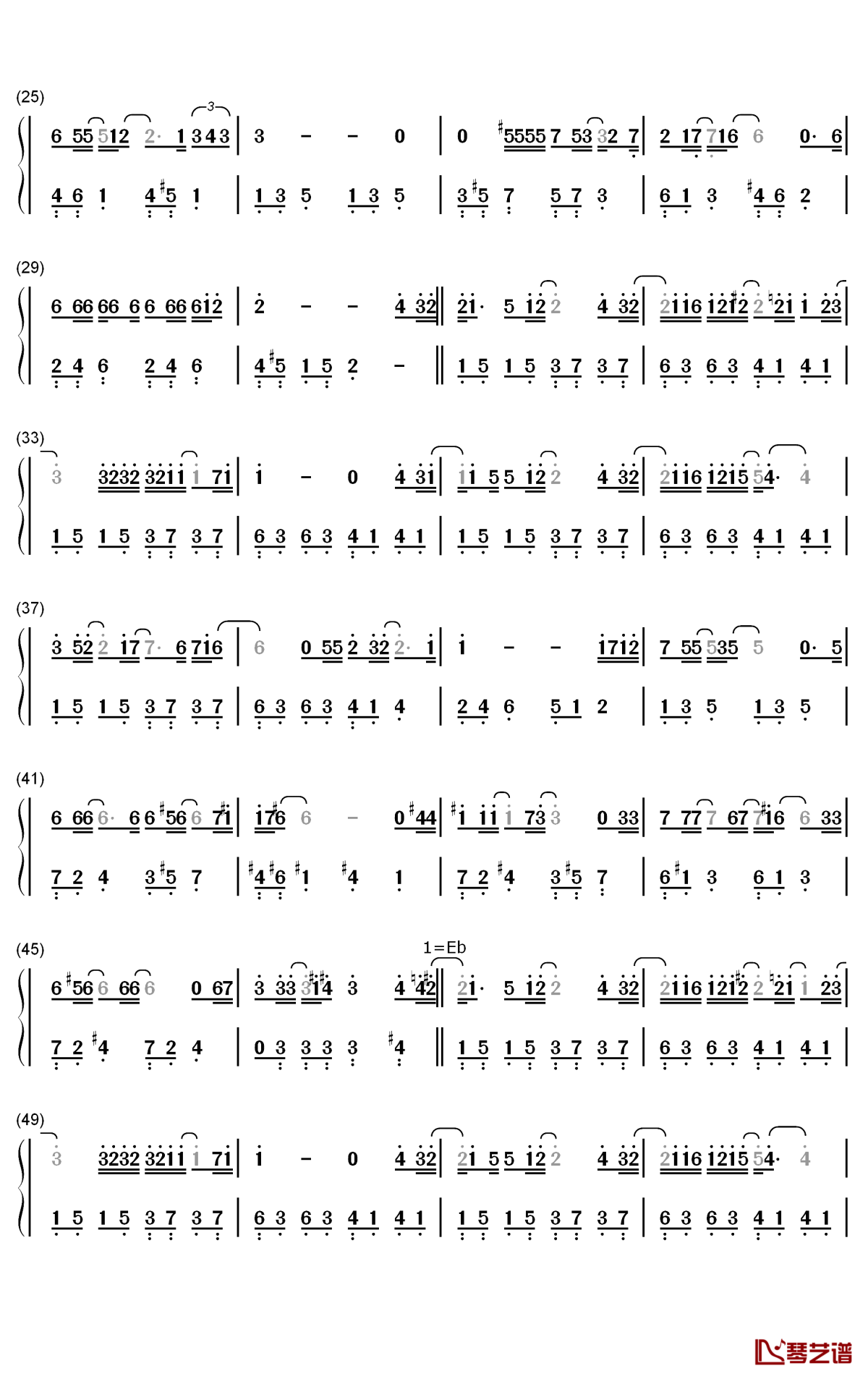 I Just Wanna Stay With You钢琴简谱-数字双手-JW 王灏儿2