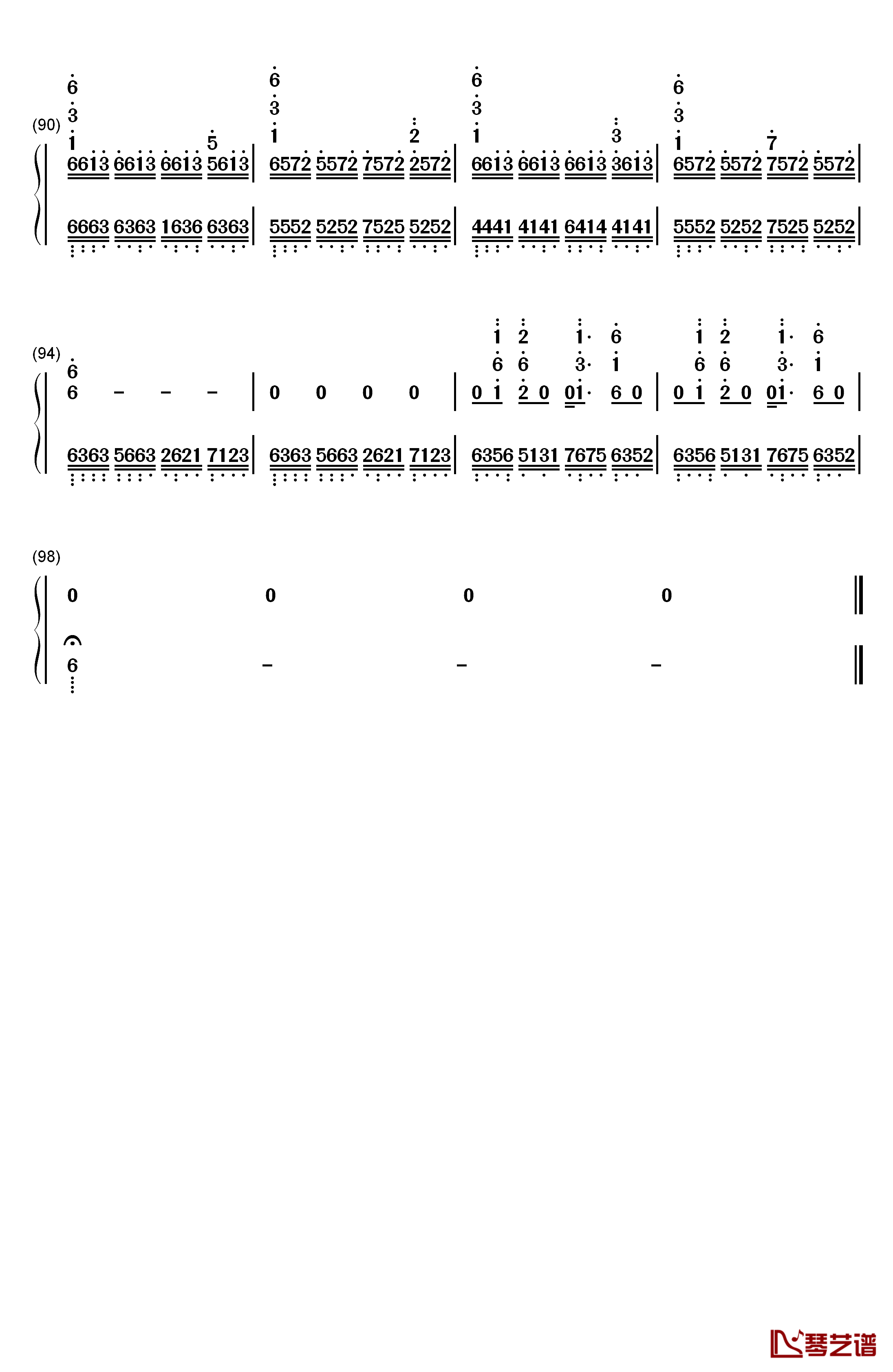 Bios钢琴简谱-数字双手-泽野弘之6