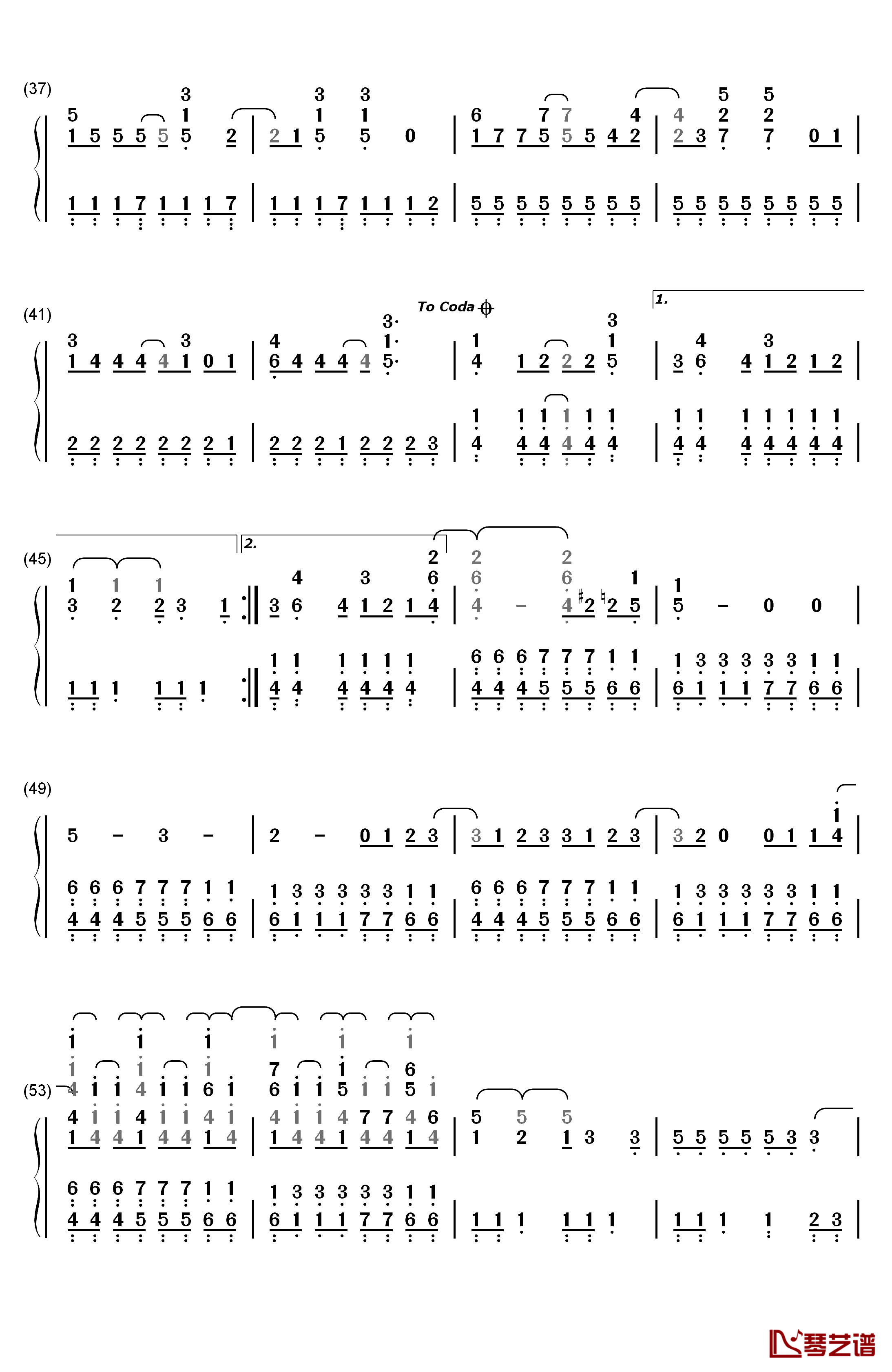 Here We Go Again钢琴简谱-数字双手-Demi Lovato3