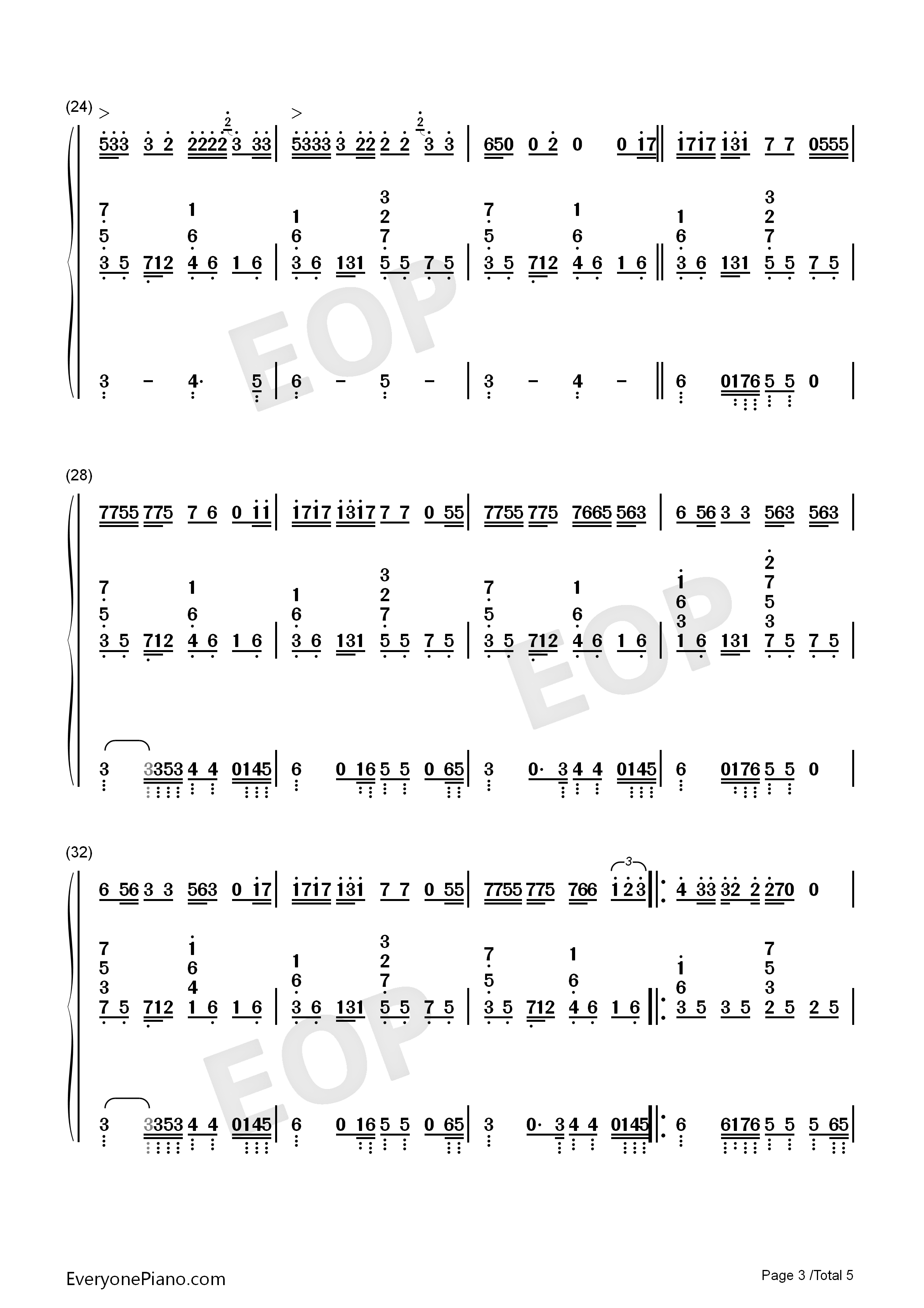 Let Me Down Slowly钢琴简谱-Alec Benjamin演唱3