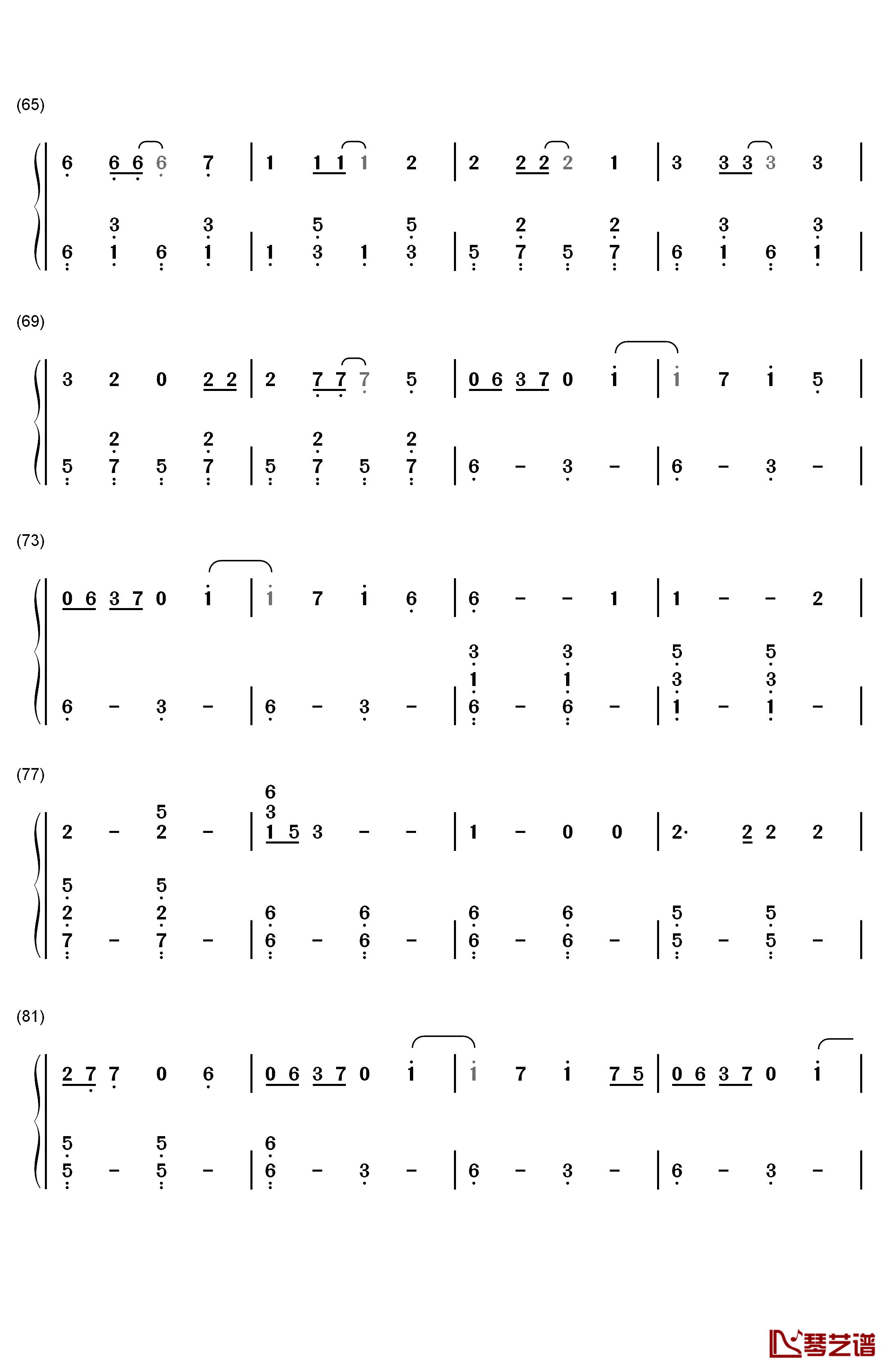 Jolene钢琴简谱-数字双手-Miley Cyrus4