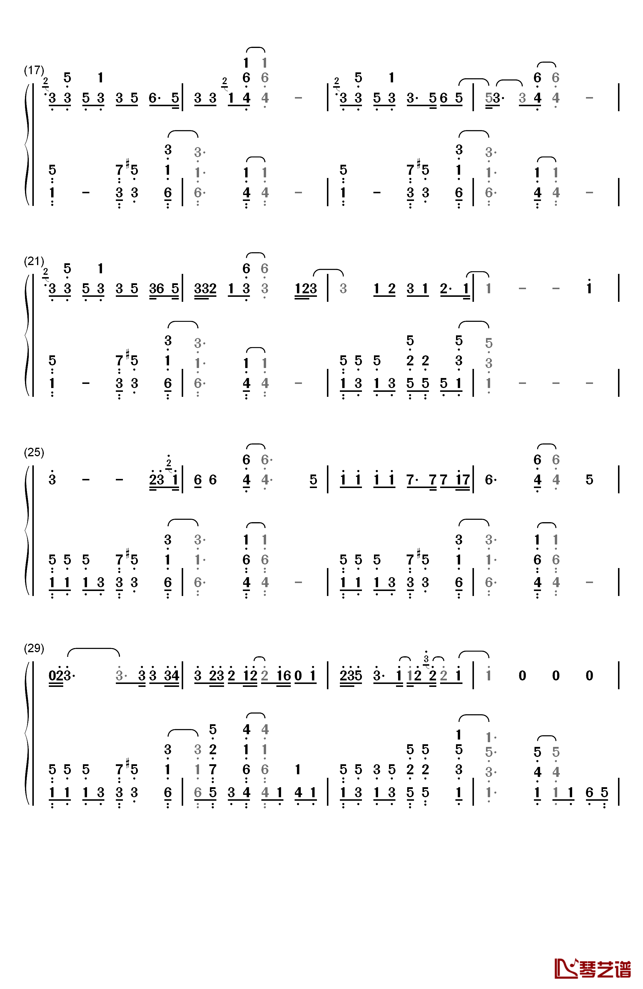 I'm Not the Only One钢琴简谱-数字双手-Sam Smith2