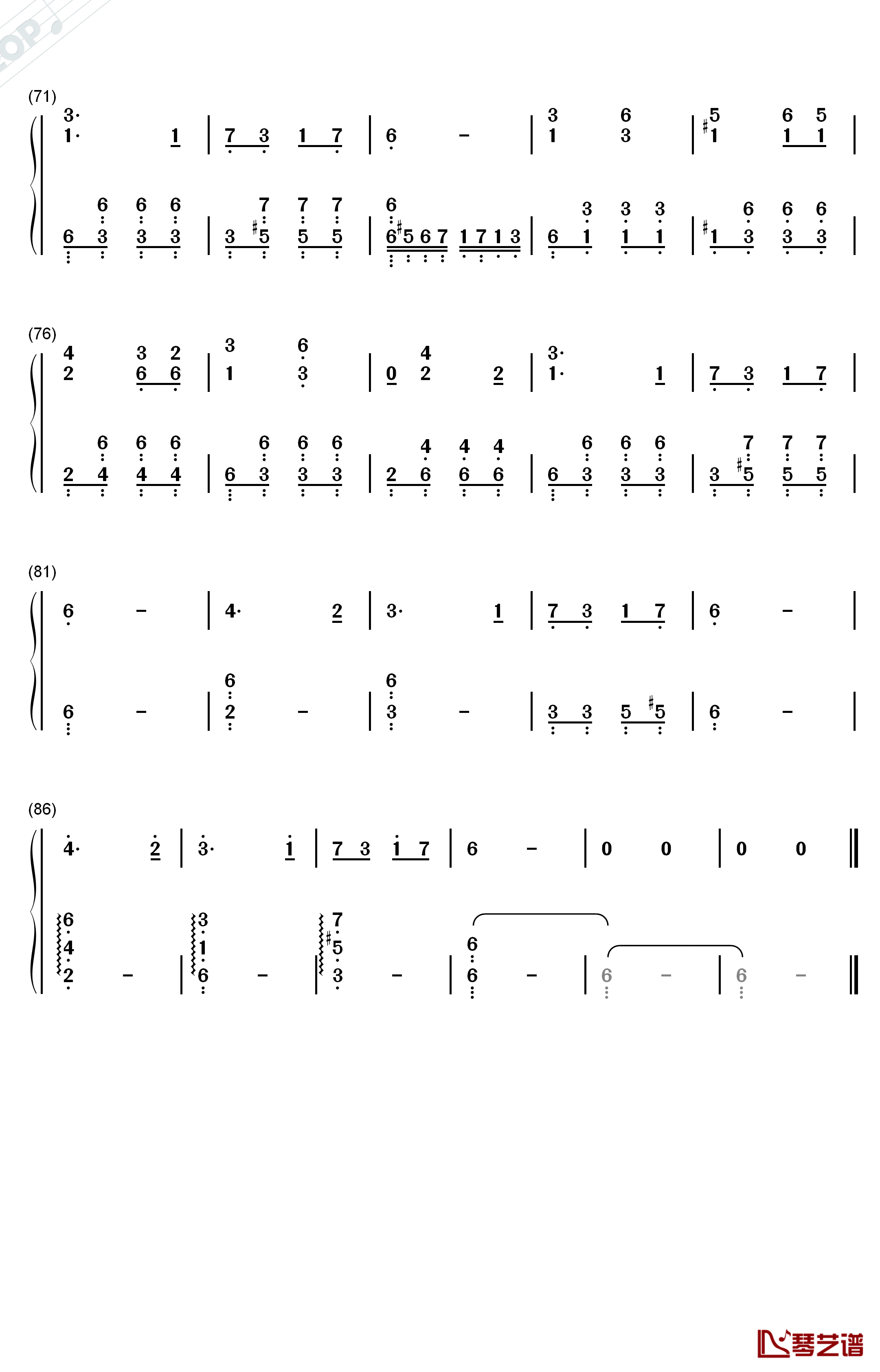 喀秋莎钢琴简谱-数字双手-马特维·勃兰切尔4